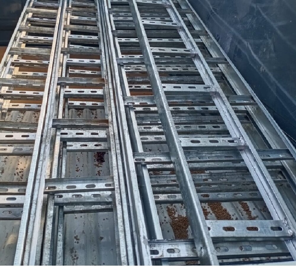 Stainless Steel Ladder Cable Tray - Galvanized Iron 1.2mm to 3mm Thickness Silver Color Powder Coated Finish | Rugged Design with Warranty