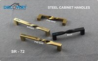 Fancy Steel Cabinet Handle - Color: Black