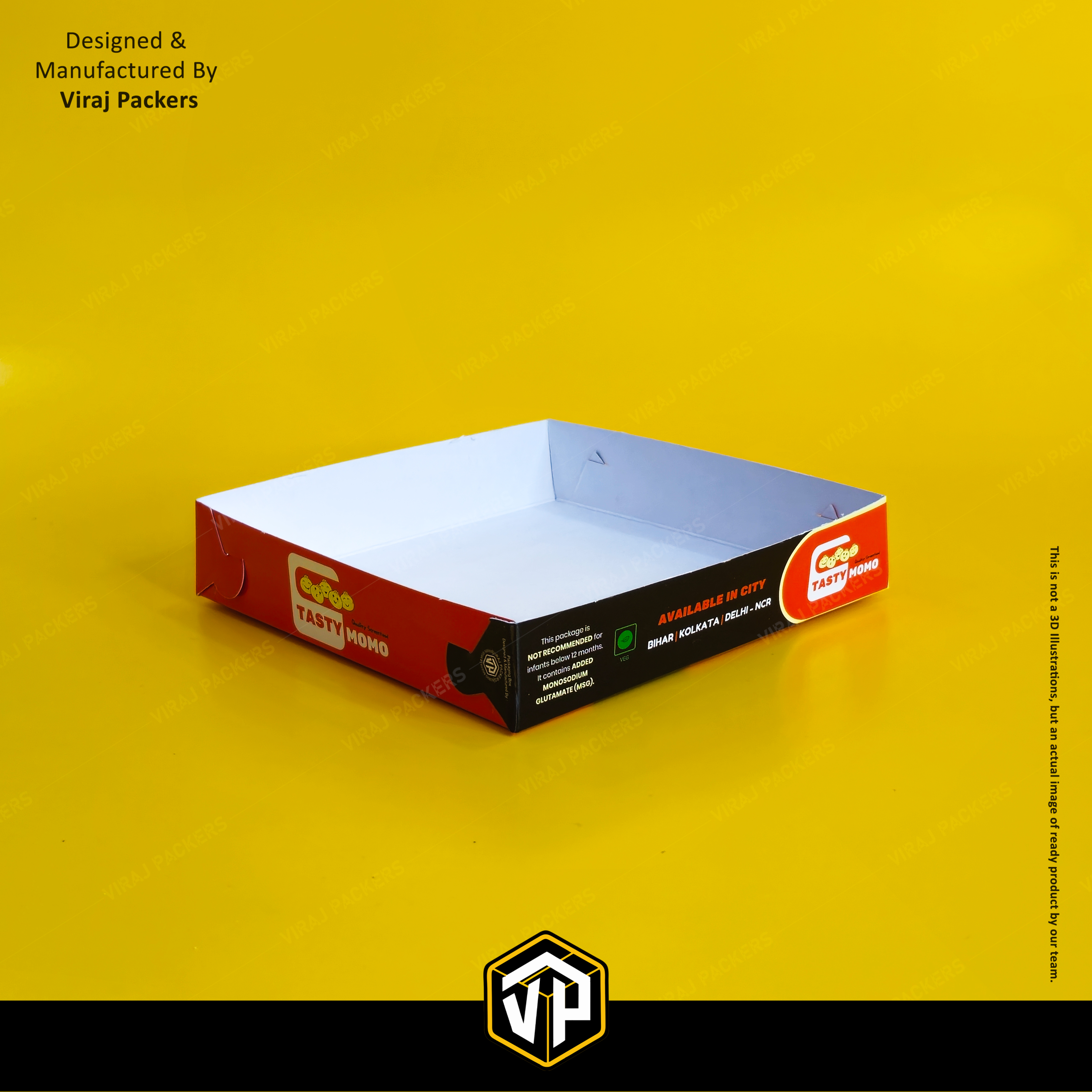 Momos Tray - Finishing: Glossy Lamination