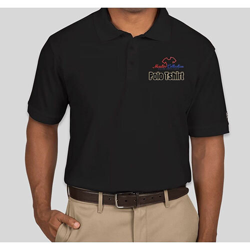 Collar Promotional T Shirt For Restaurant - Color: Black