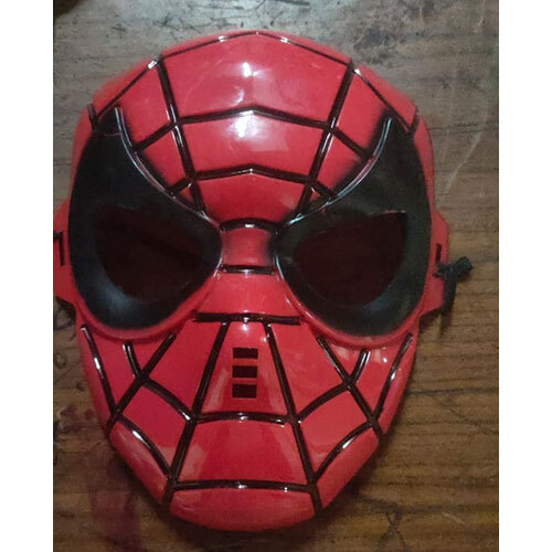 Spiderman Face Mask - Color: Red