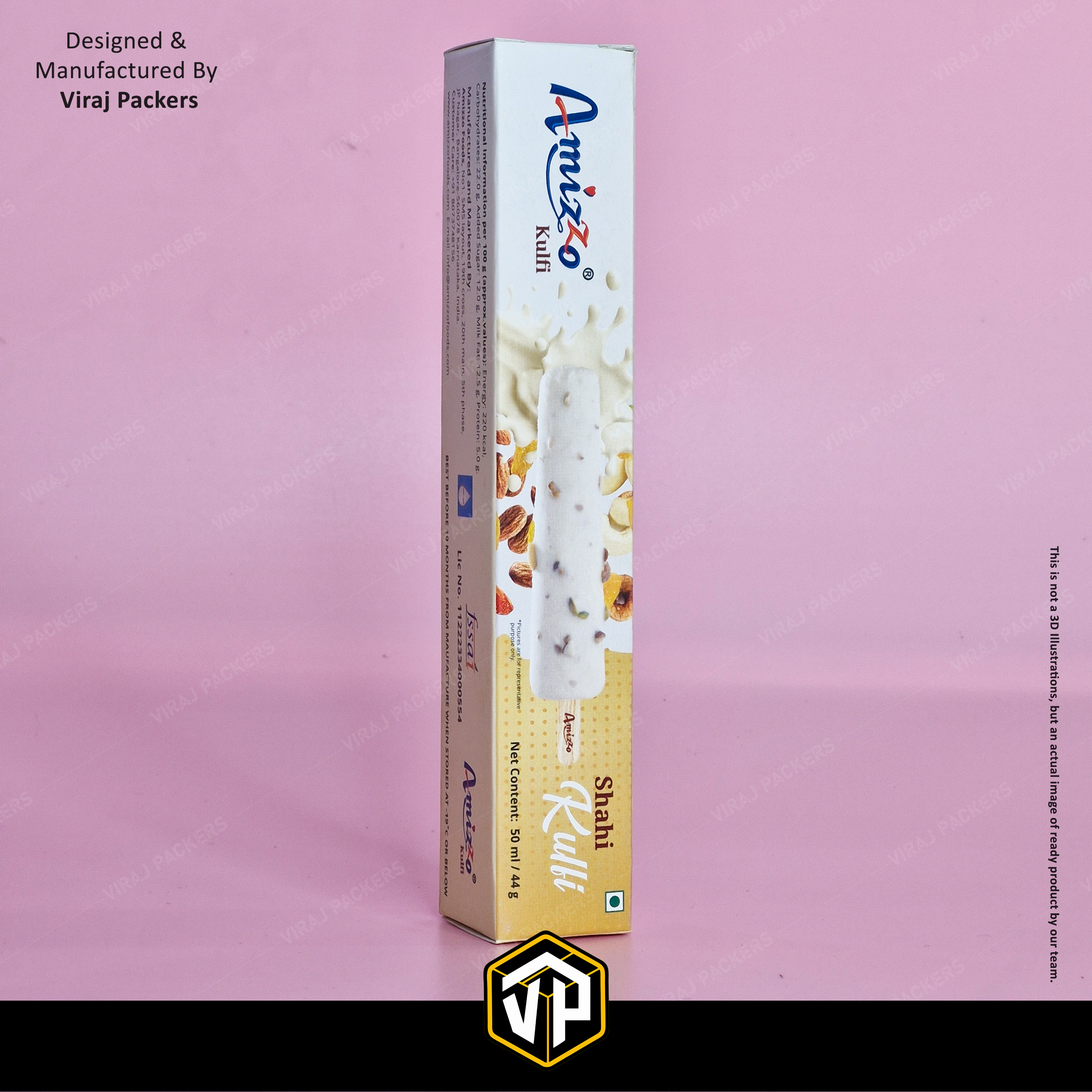Kulfi Packaging Boxes - Finishing: Glossy Lamination
