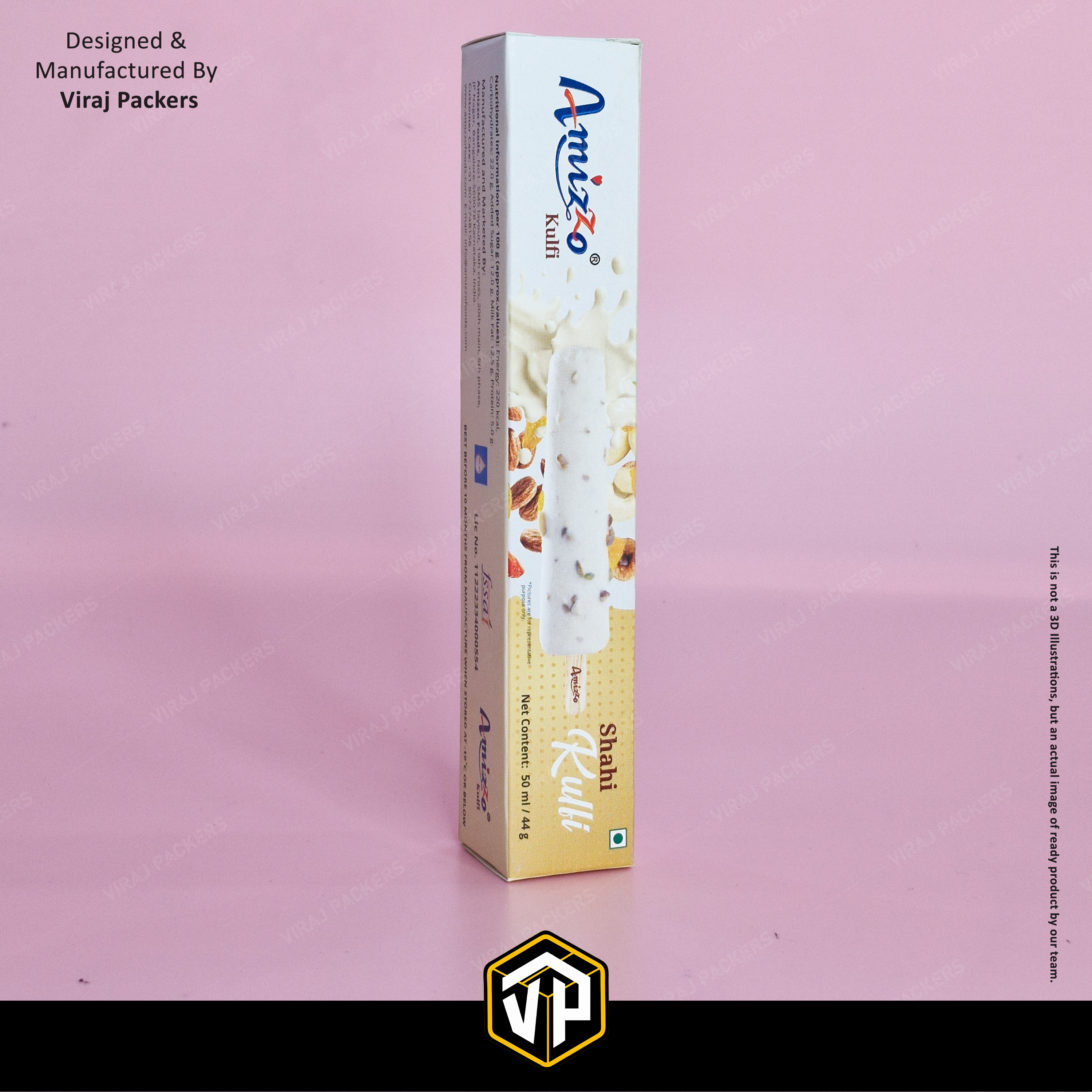 Kulfi Packaging Boxes - Finishing: Glossy Lamination