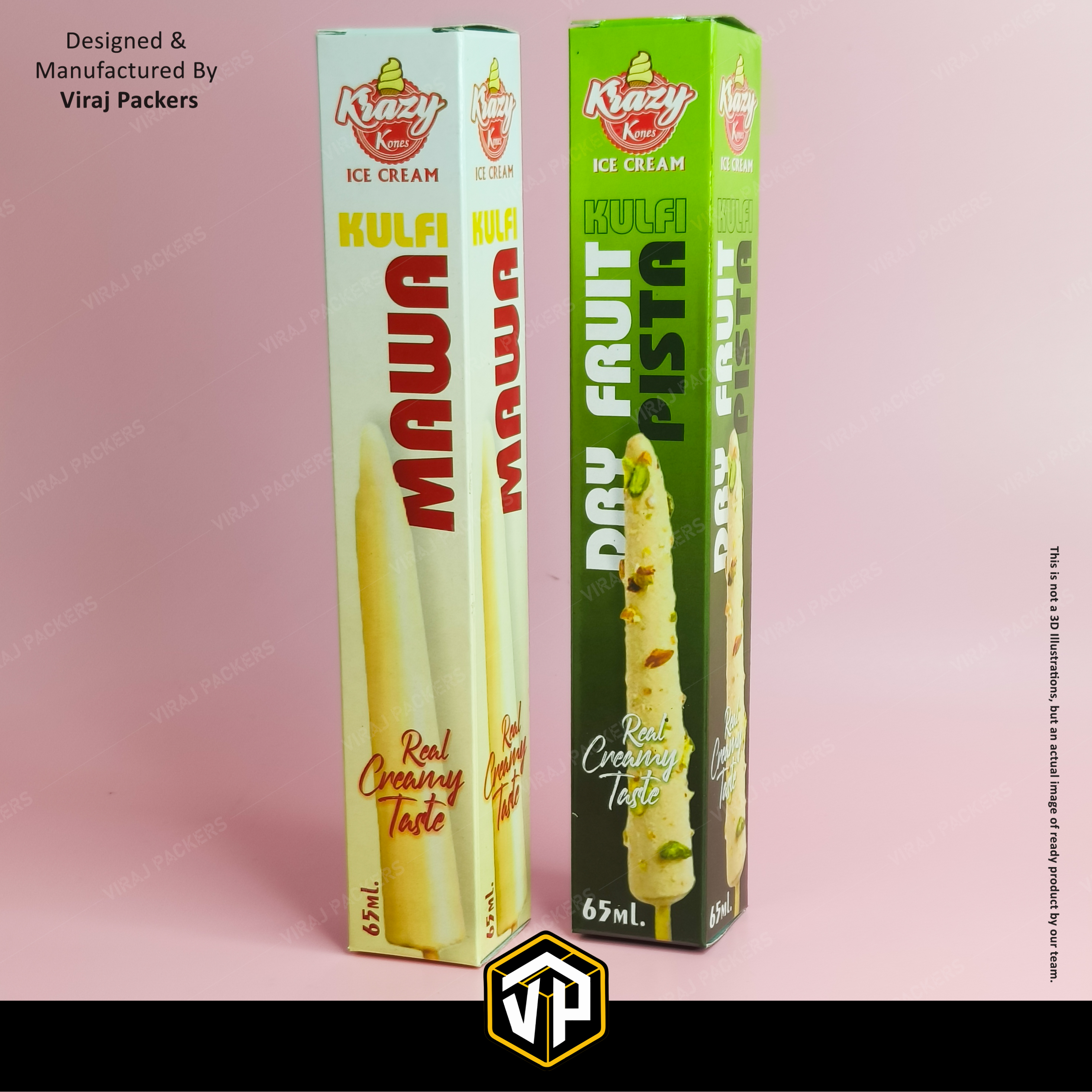 Kulfi Boxes - Finishing: Glossy Lamination