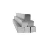 Aluminium Square Bar - Color: Silver
