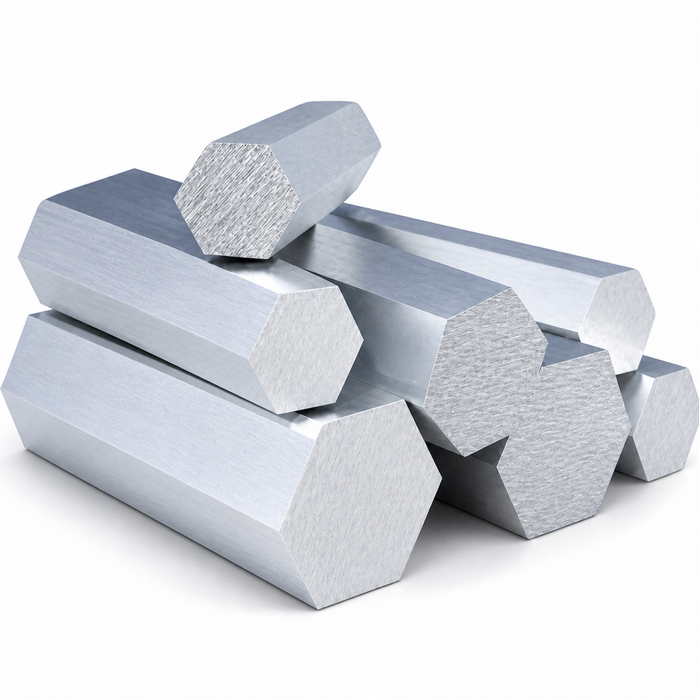 Aluminium Hex Bar - Color: Silver