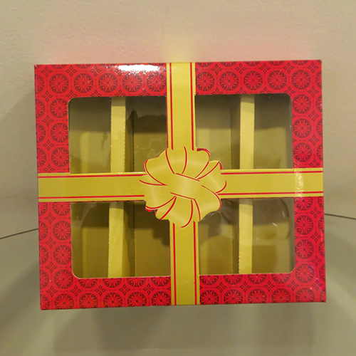 Cardboard Fancy Sweet Box - Color: Red & Golden