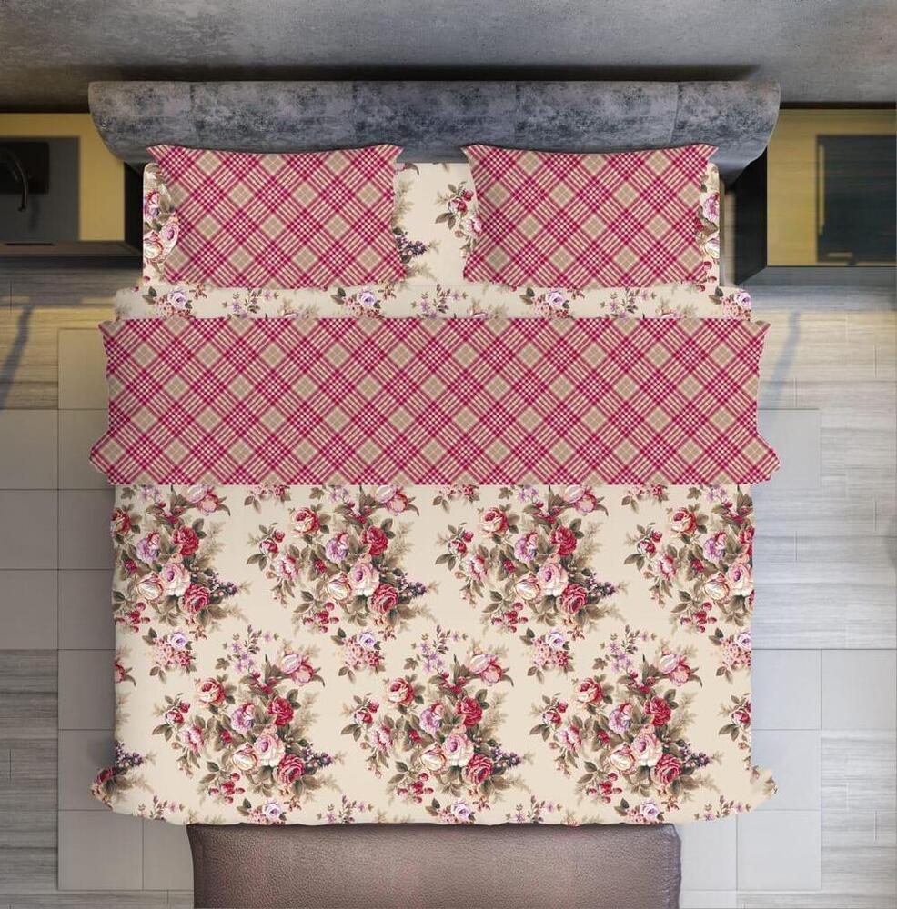 5D Double Bedsheet - 100% Cotton, Full Size | Washable, No Shrinkage, Elegant Printed Patterns