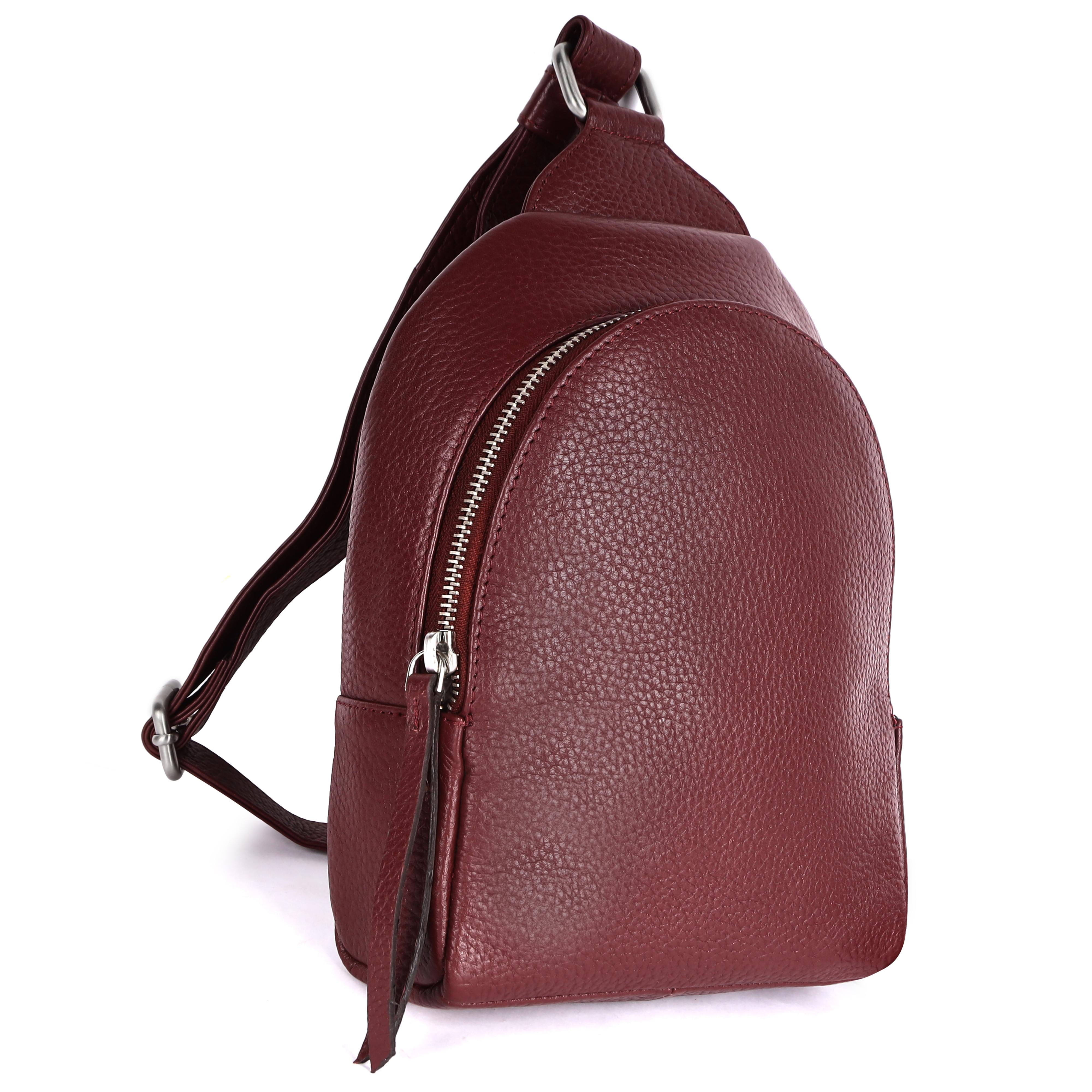 Premium Black Leather Business Handbag - Color: Dark Red