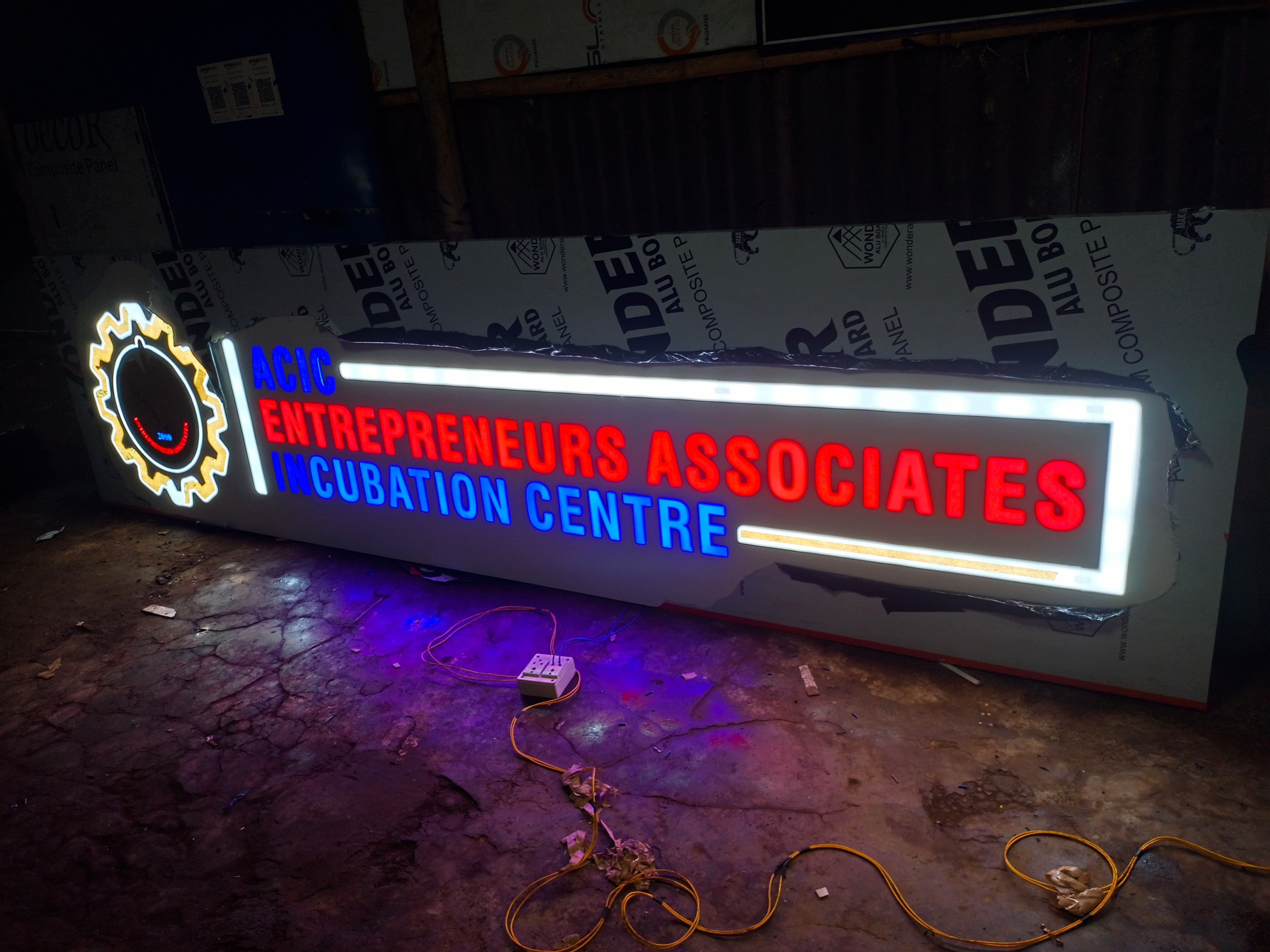 Glow Sign Board - Standard Size Waterproof Design Customized Color Options | Electric Powered Perfect For Celebrating Women's Day