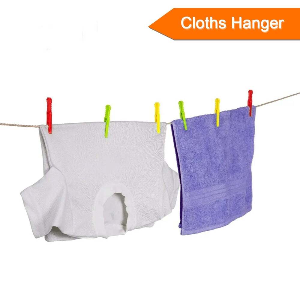 36pcs Multipurpose Plastic Cloth Clips - High Quality, Standard Size, Assorted Multicolour, Super Strong Grip For Laundry And Crafts, Rust-free Stainless Steel Grips