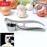 2 in1 Garlic Masher Premium Garlic Press & Walnut Crackers Opener