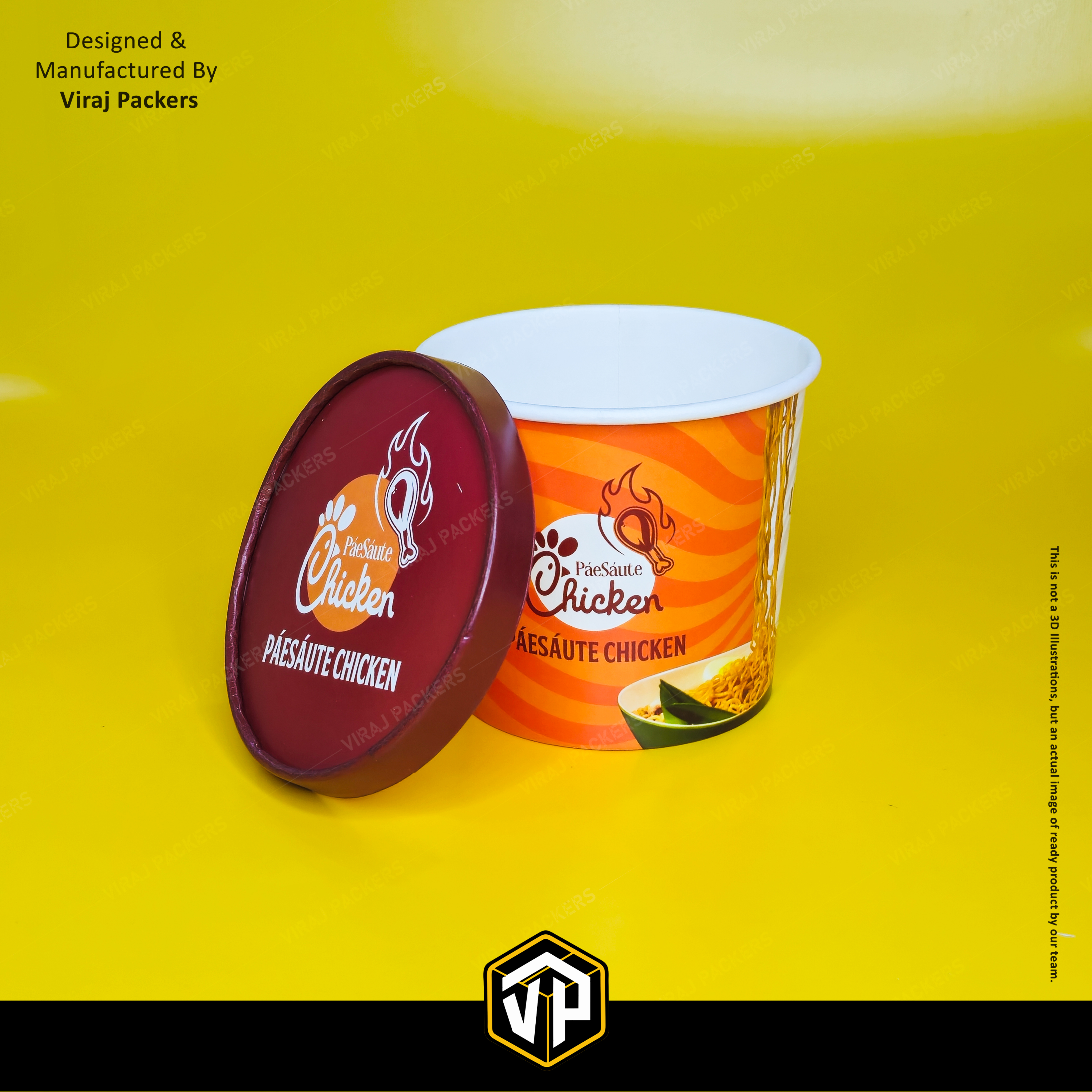 750 Ml Food Packaging Container - Finishing: Glossy Lamination