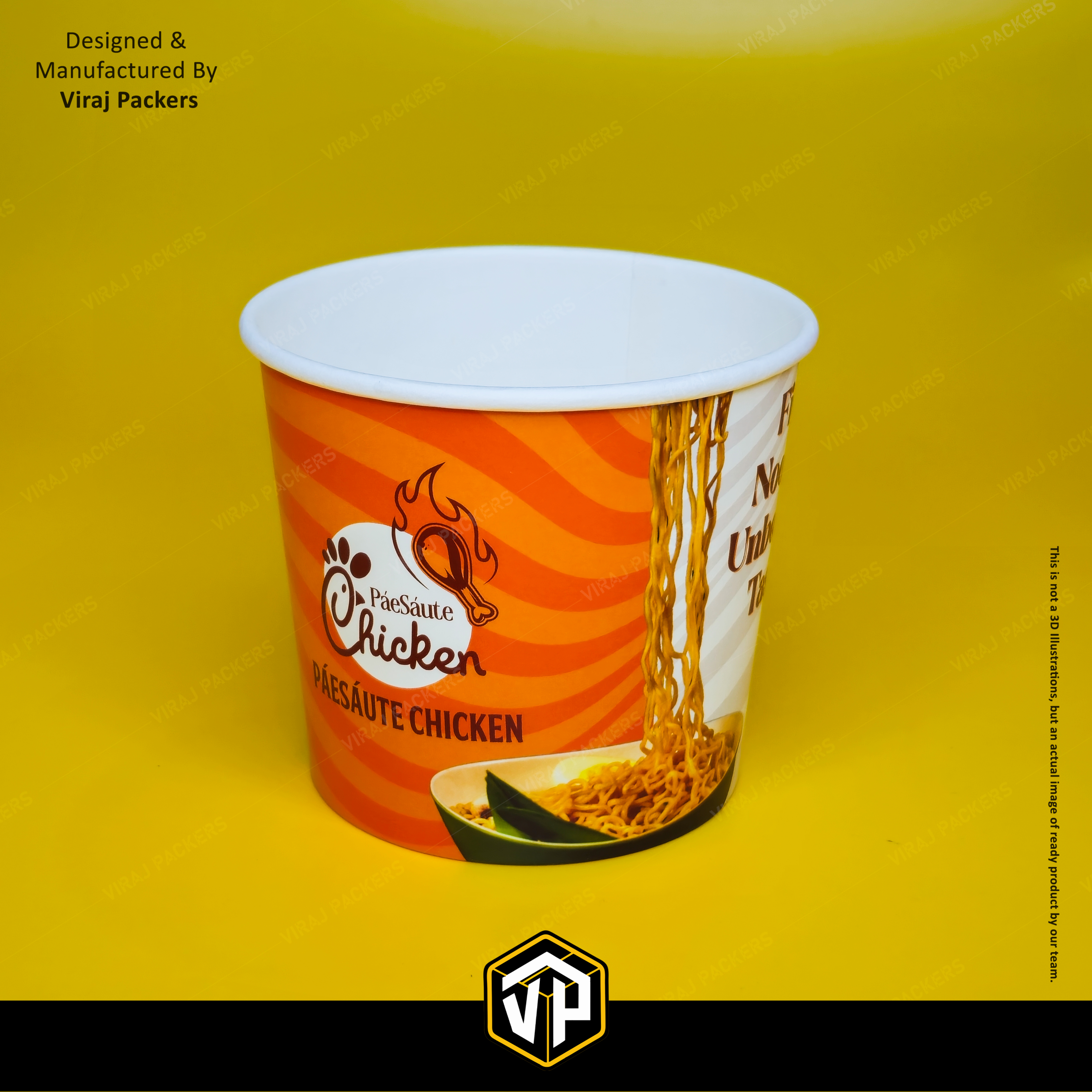 750 Ml Food Packaging Container - Finishing: Glossy Lamination