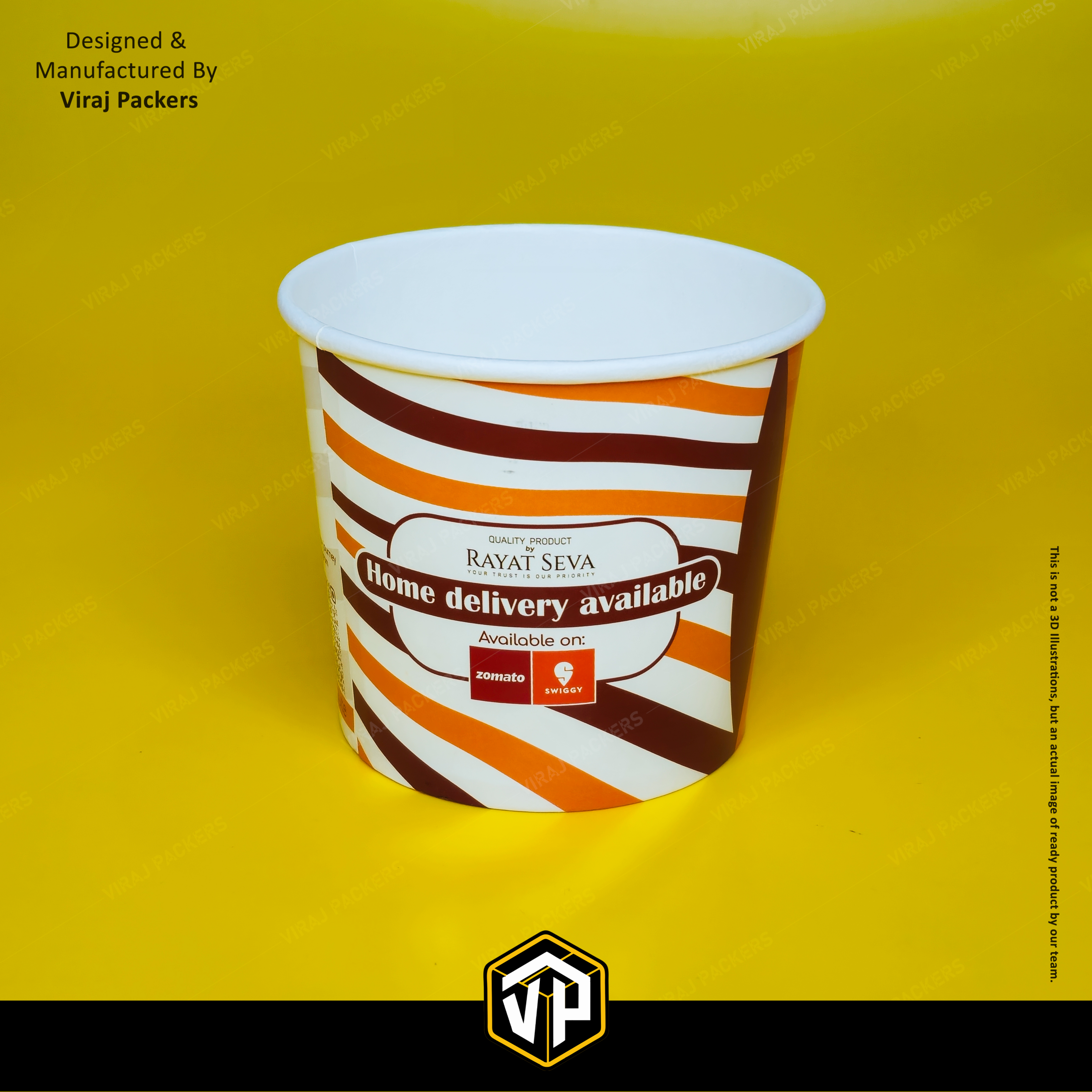 750 Ml Food Packaging Container - Finishing: Glossy Lamination