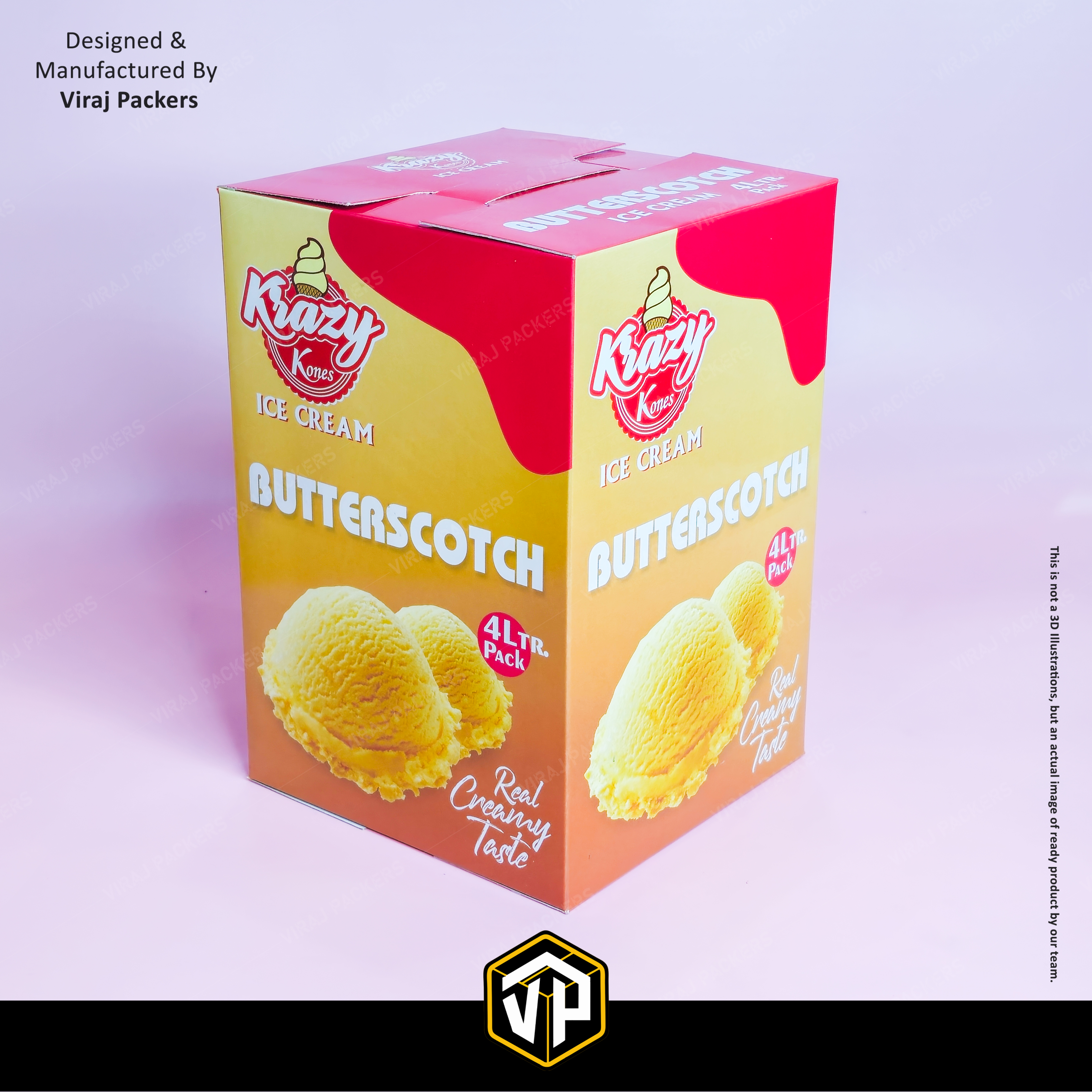 4 Ltr Gallon Icecream Packaging Boxes