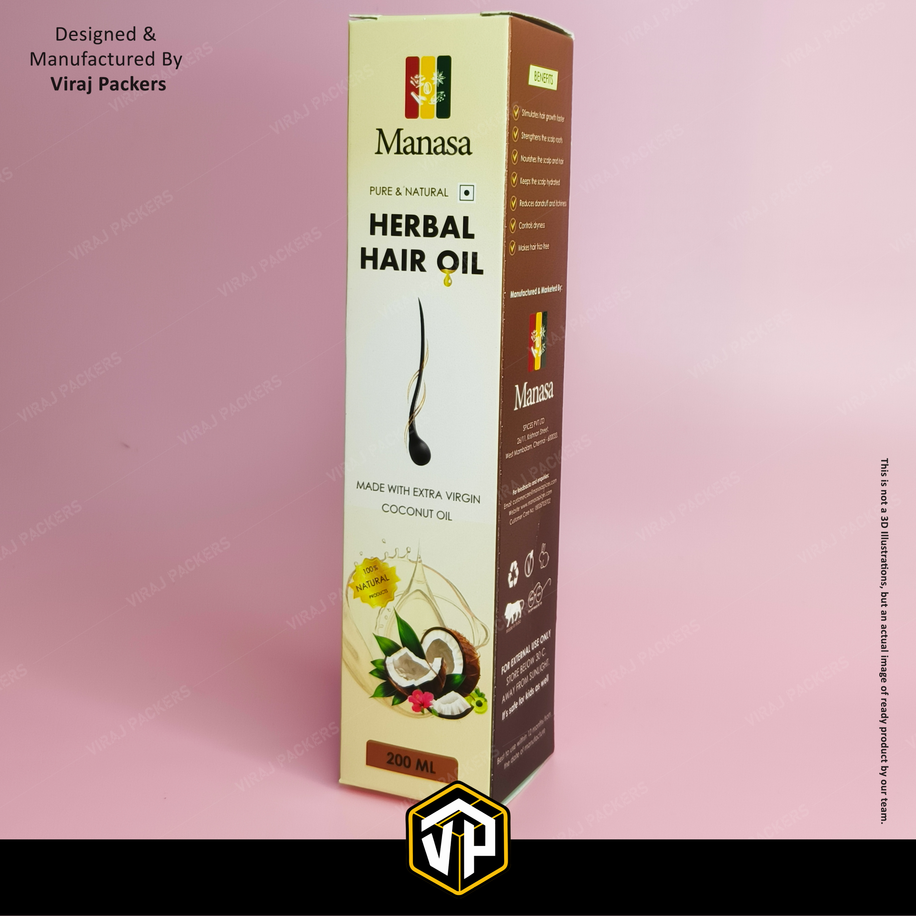 Hair Oil Packaging Boxes