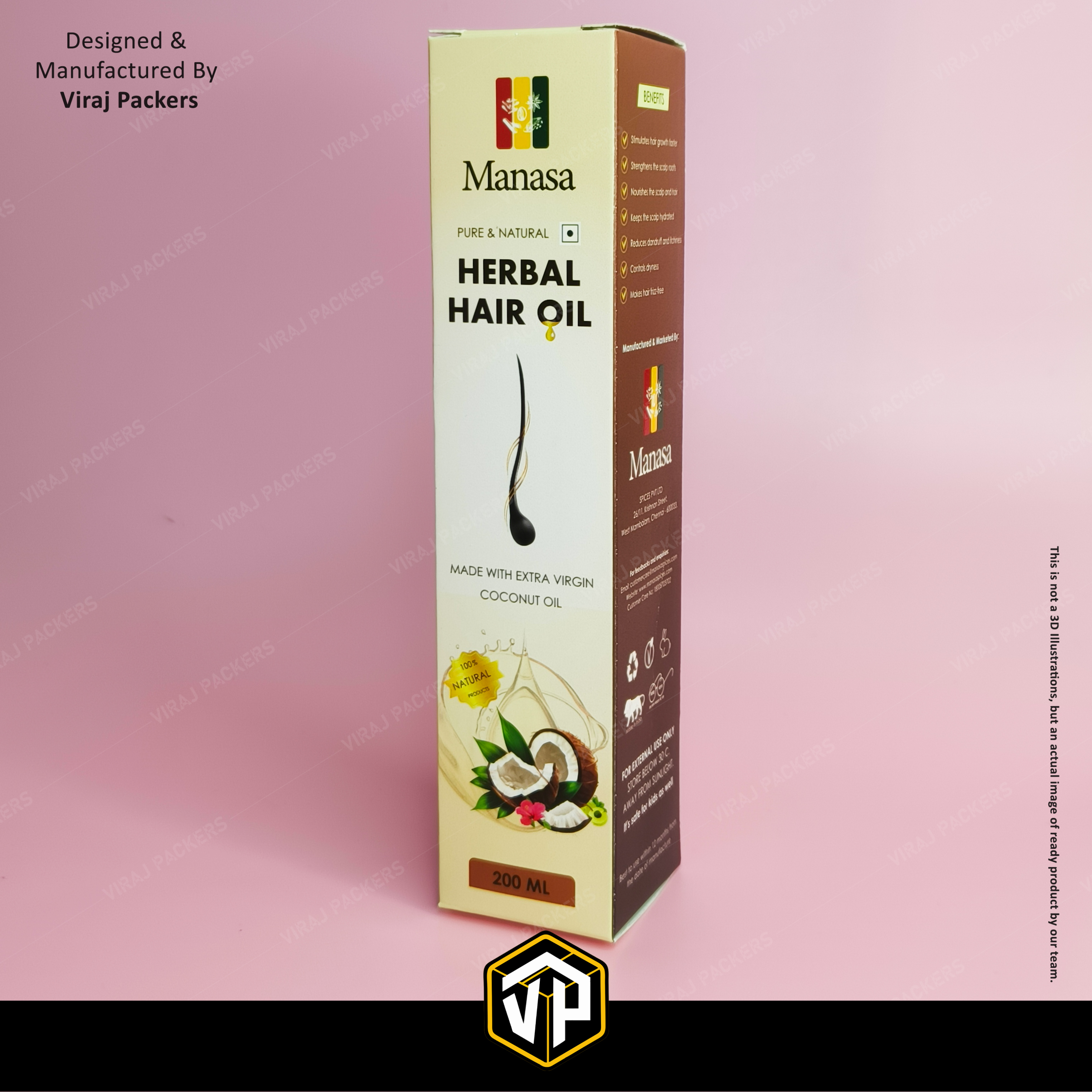 Hair Oil Packaging Boxes