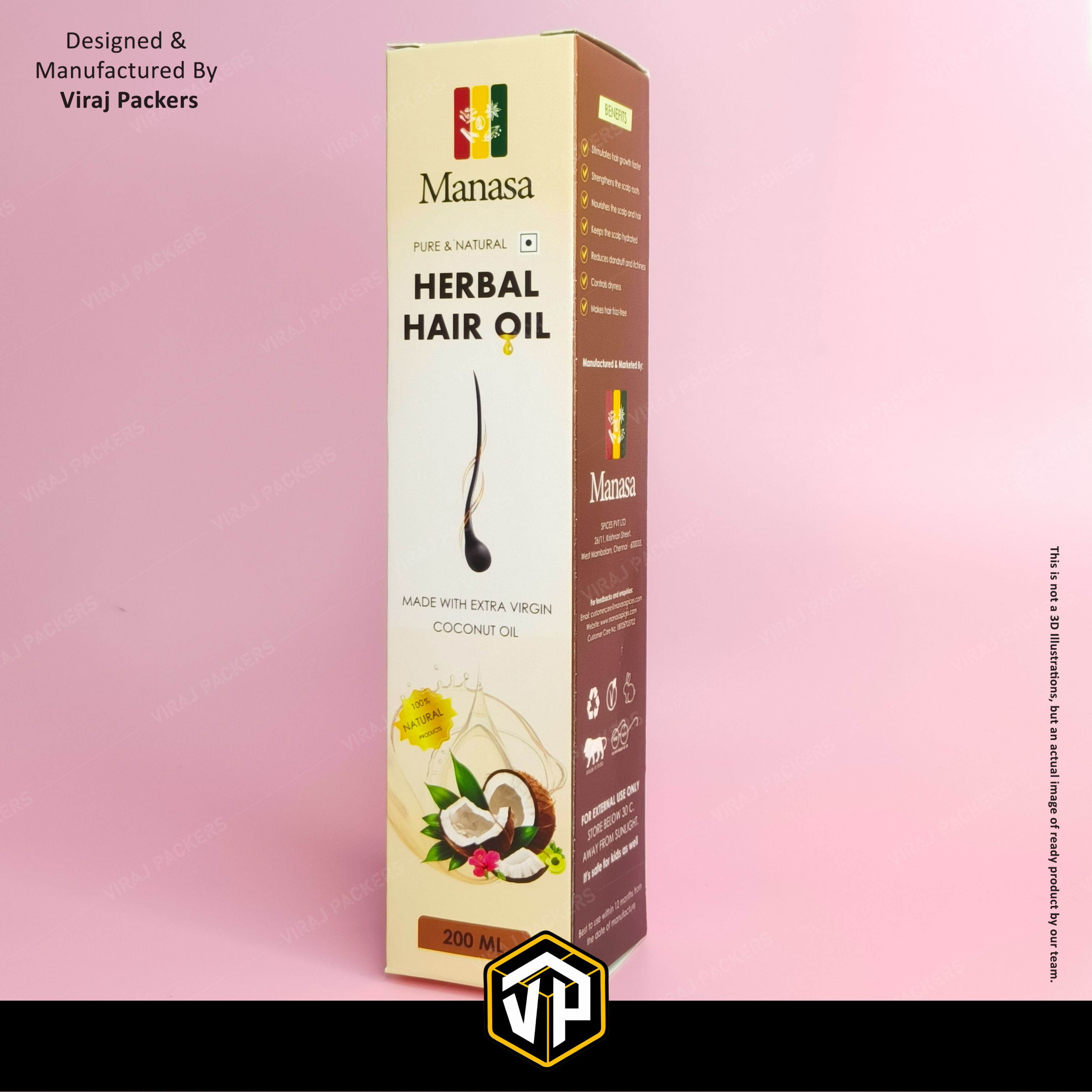 Hair Oil Packaging Boxes