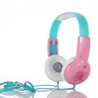 CherryBox Wired Headset Kids On Ear Headphones with 3.5mm Audio Jack & Volume Portable Cute Children Learning Headphone Compatible with Cellphones Computer MP3/4 Pad Tablet (Pink Elephant)