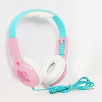 CherryBox Wired Headset Kids On Ear Headphones with 3.5mm Audio Jack & Volume Portable Cute Children Learning Headphone Compatible with Cellphones Computer MP3/4 Pad Tablet (Pink Elephant)