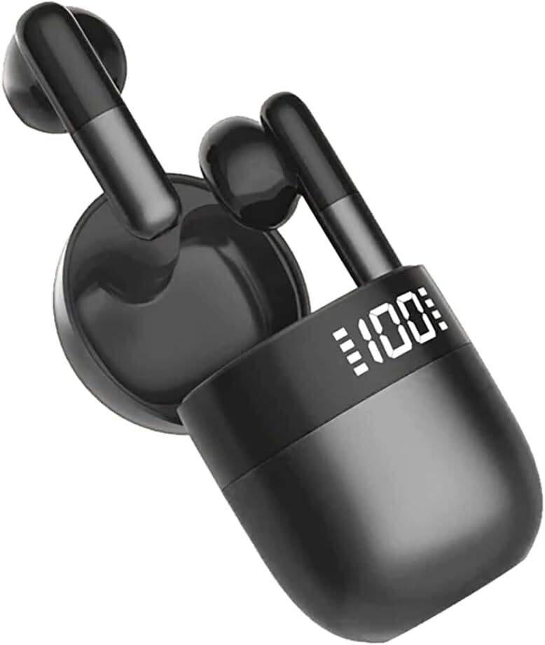 Cherrybox In-ear Wireless Bluetooth 5.2 Headphones, Earbuds With Microphone Compact Rechargeable Usb C Smart Led Case For Smartphones Android Ios - Body Material: Metalic