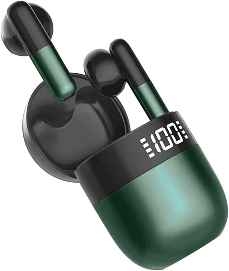 Cherrybox In-ear Wireless Bluetooth 5.2 Headphones, Earbuds With Microphone Compact Rechargeable Usb C Smart Led Case For Smartphones Android Ios - Body Material: Metalic