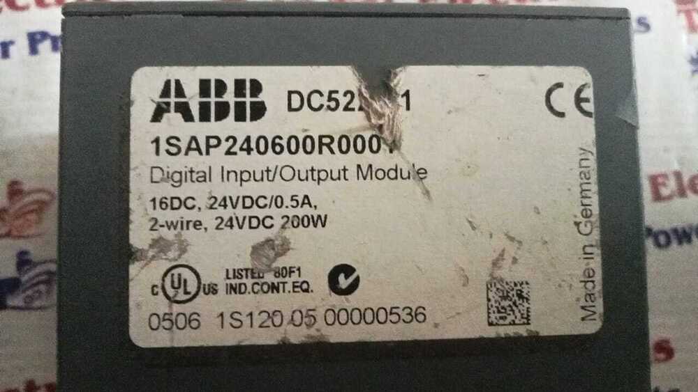 ABB DC522 DIGITAL INPUT OUTPUT MODULE