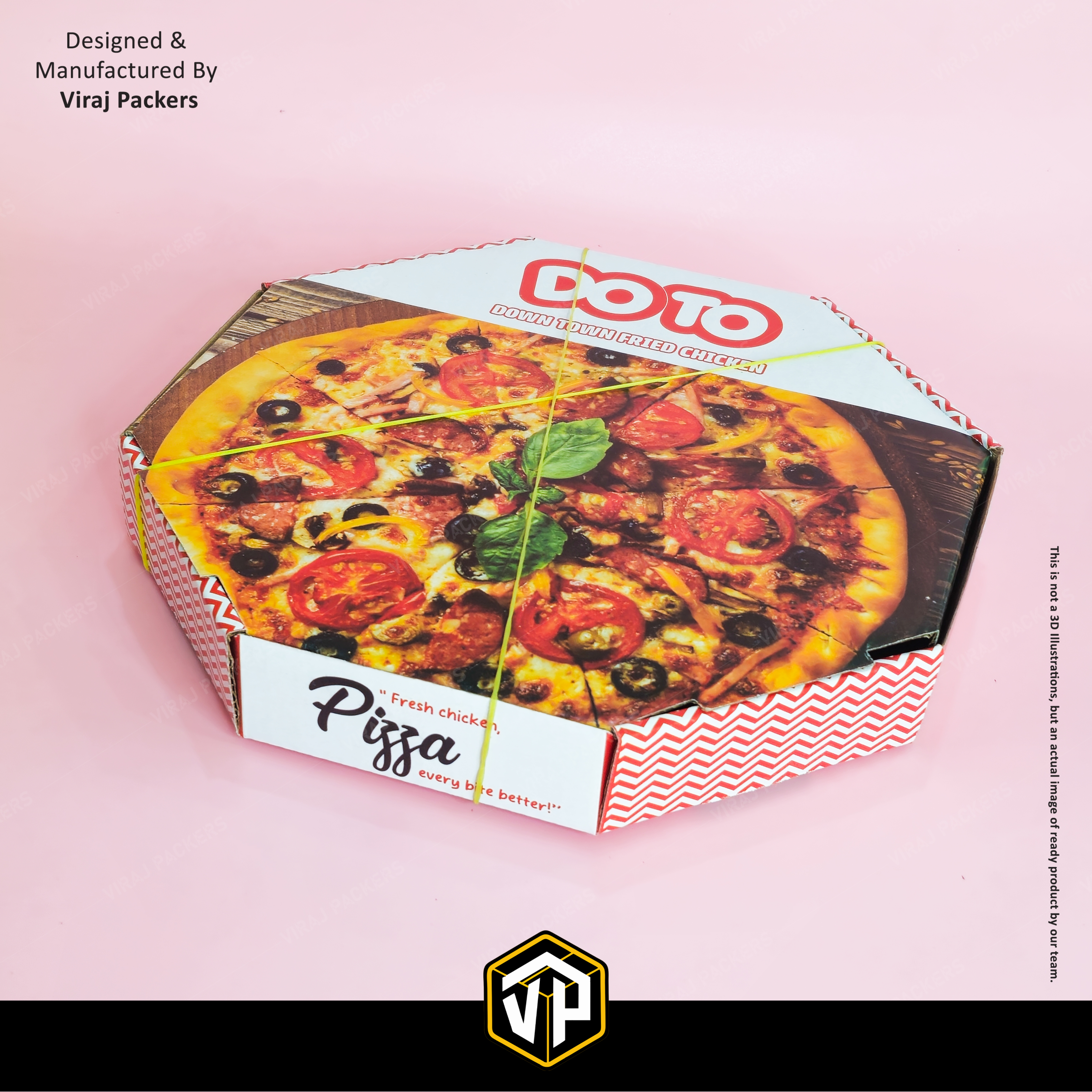 9'' Inch Pizza Packaging Boxes - Corrugated Cardboard, 9x9 Inch, Brown Matte Finish | Eco-friendly, Moisture Resistant, Customizable