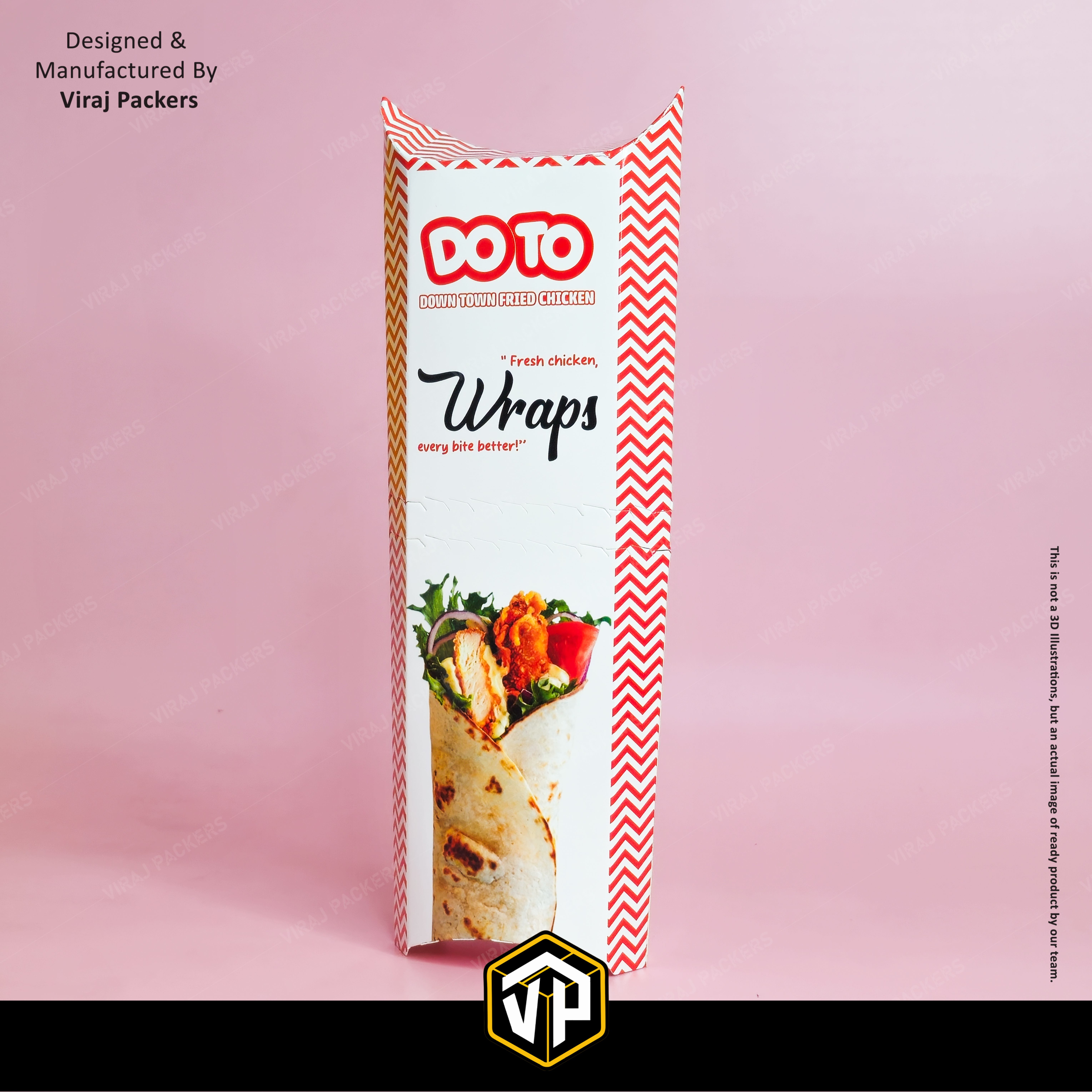 Wrap Roll Disposable Packaging Box - Finishing: Glossy Lamination