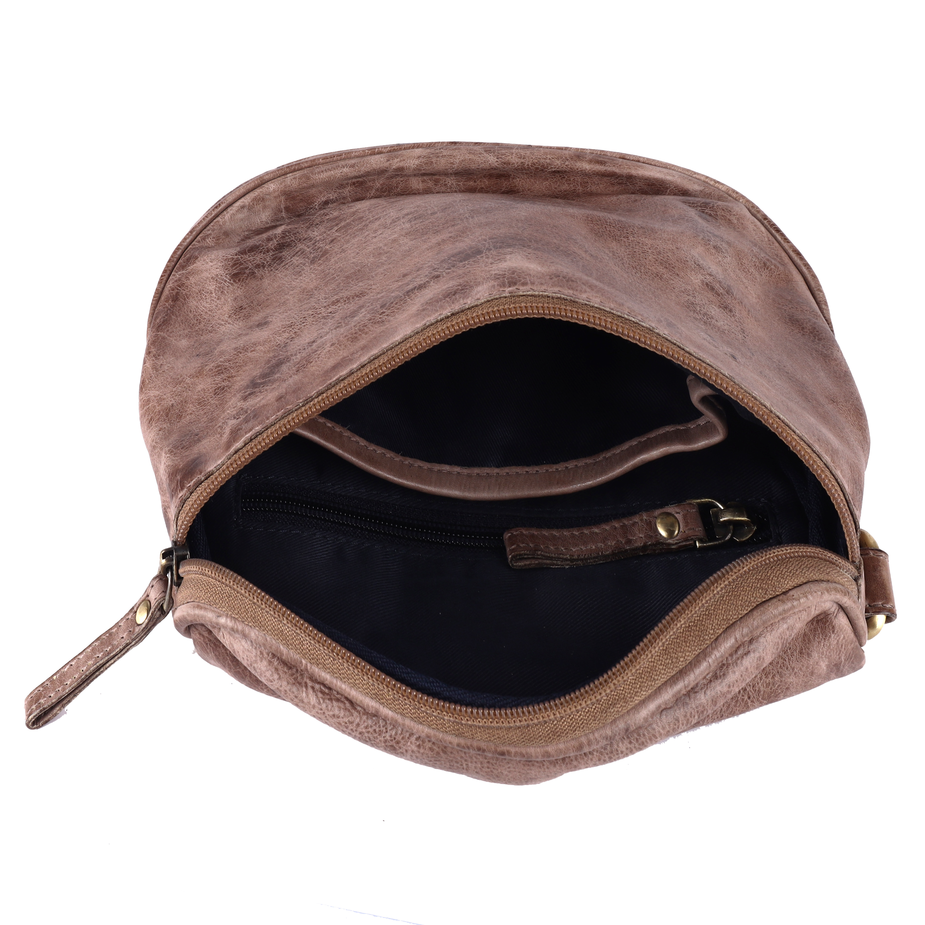 Premium Black Leather Vintage Essentials Sling Bag