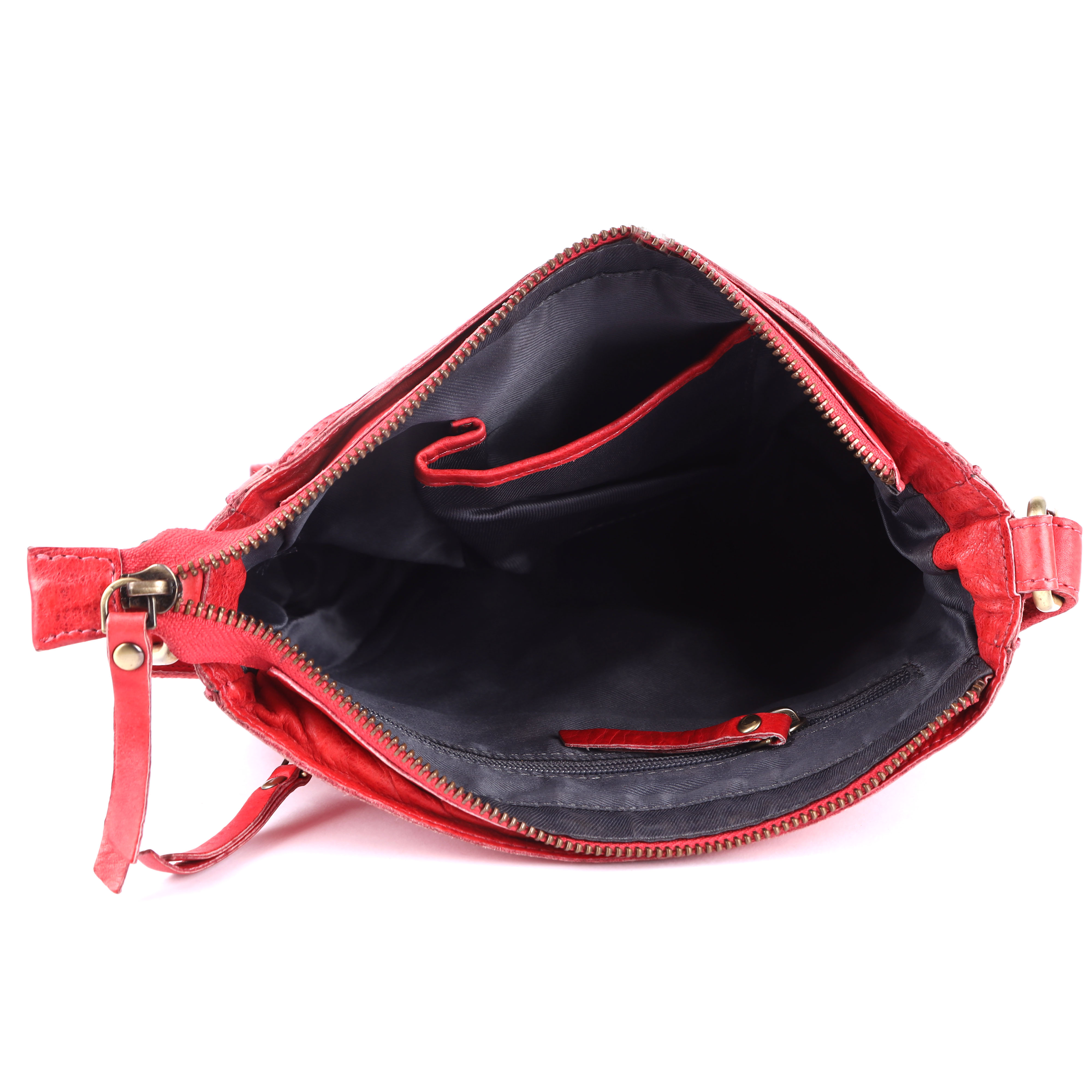 Ruby Quilted Crossbody Bag - Color: Red