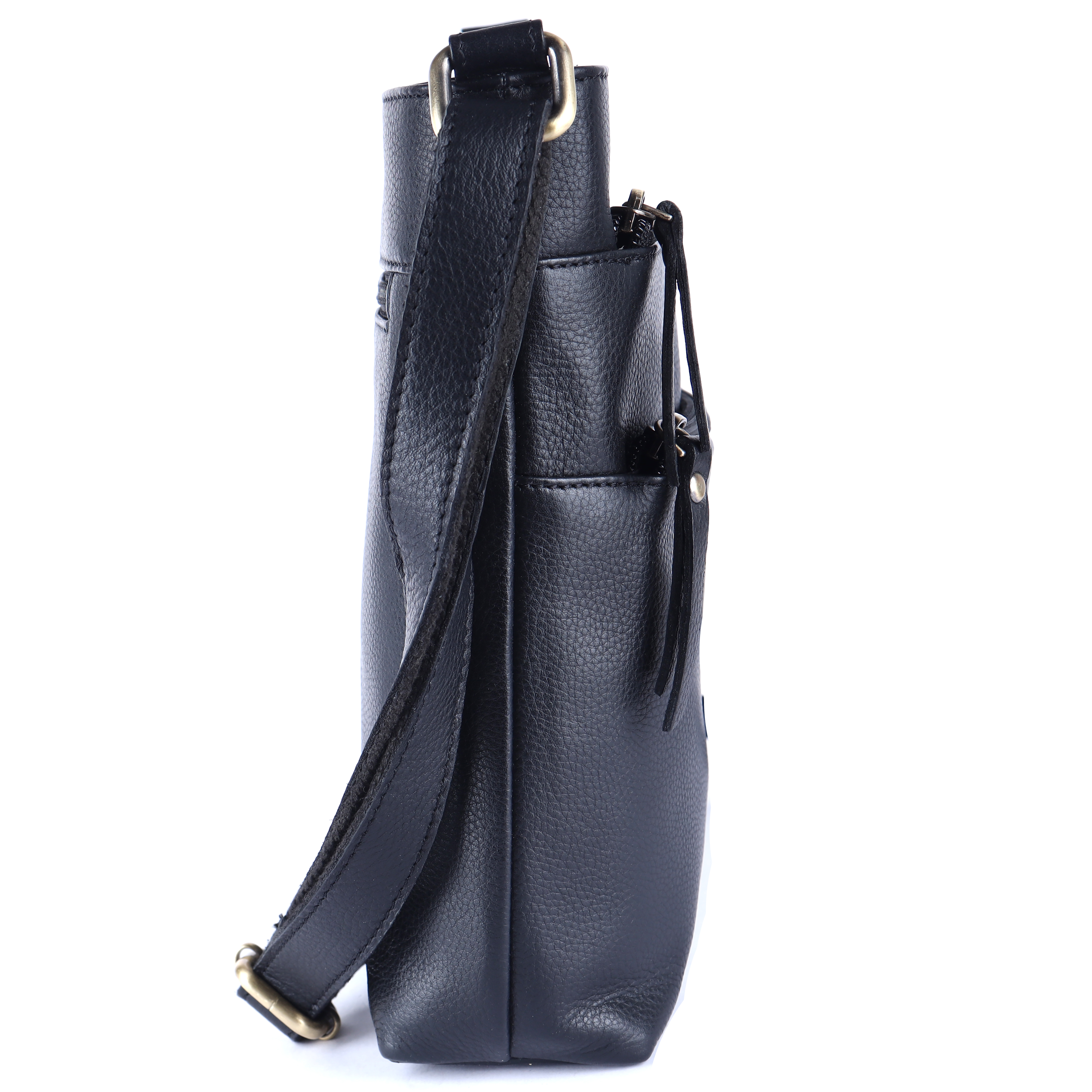 Midnight Multi Zipped Elegance Crossbody Bag