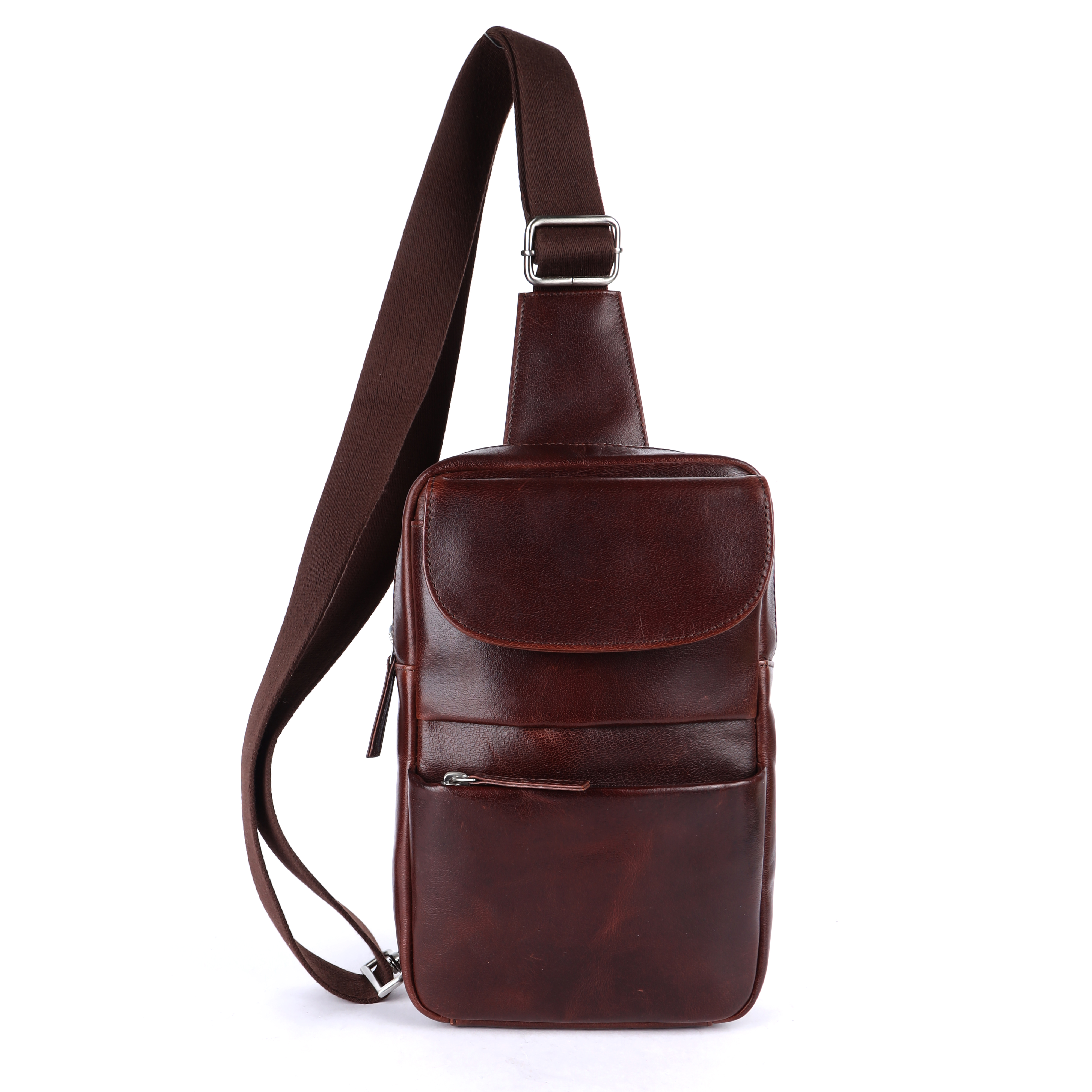 Vintage Compact Leather Sling Bag