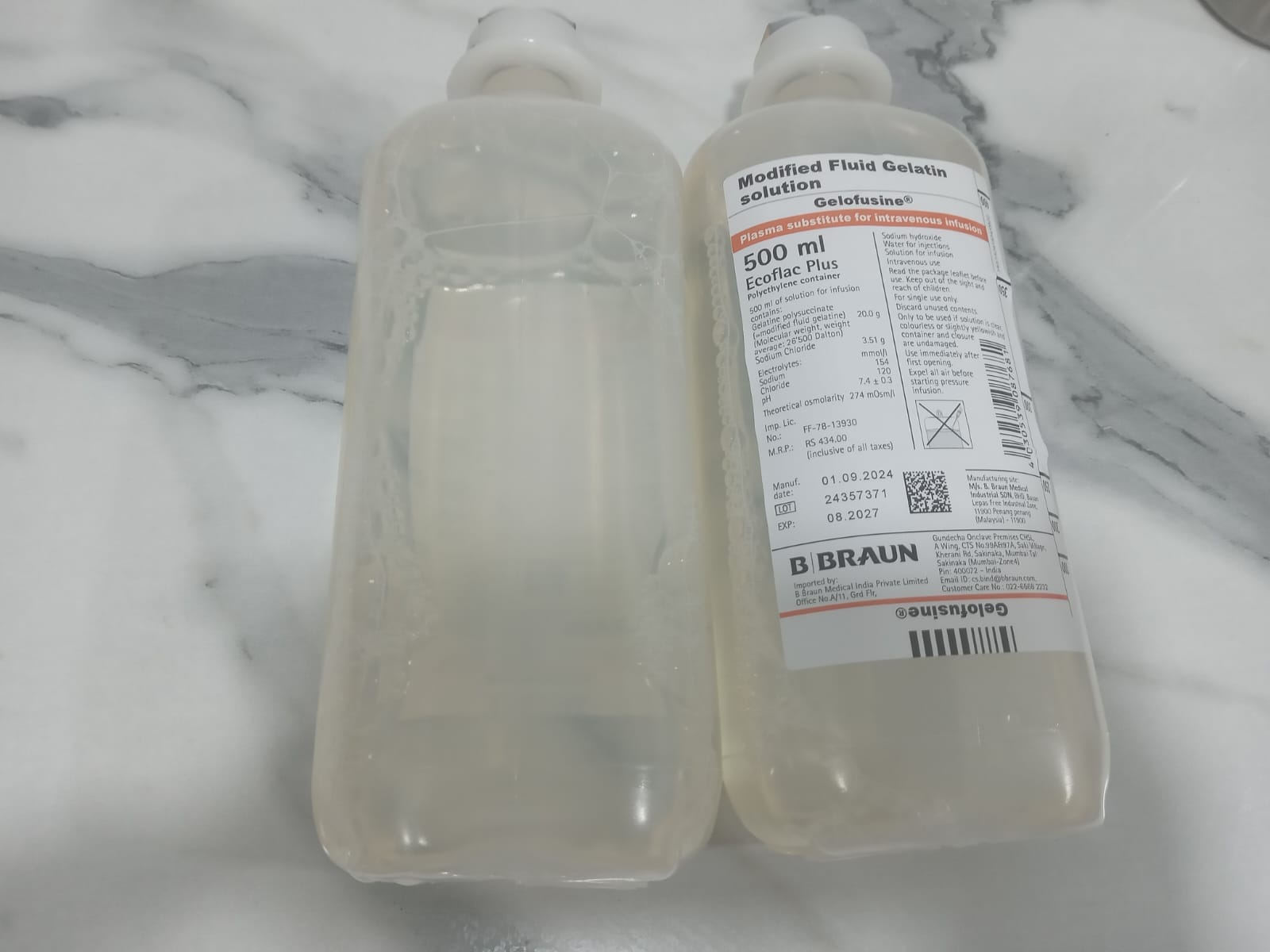 Gelofusine 500ml Solution - Drug Type: Injection