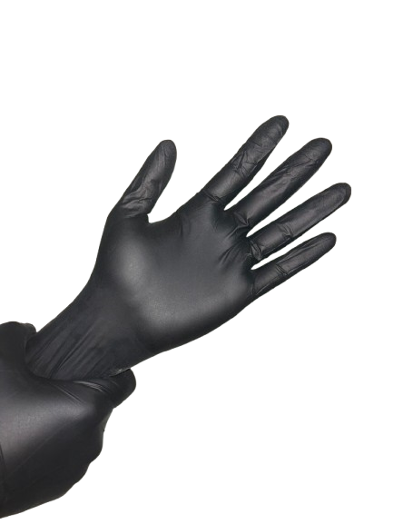 Nitrile Black Powder-Free - Medical Grade Nitrile Material, Sterilized, Disposable | Black Color, Ideal for Healthcare, Dental, Food Industries