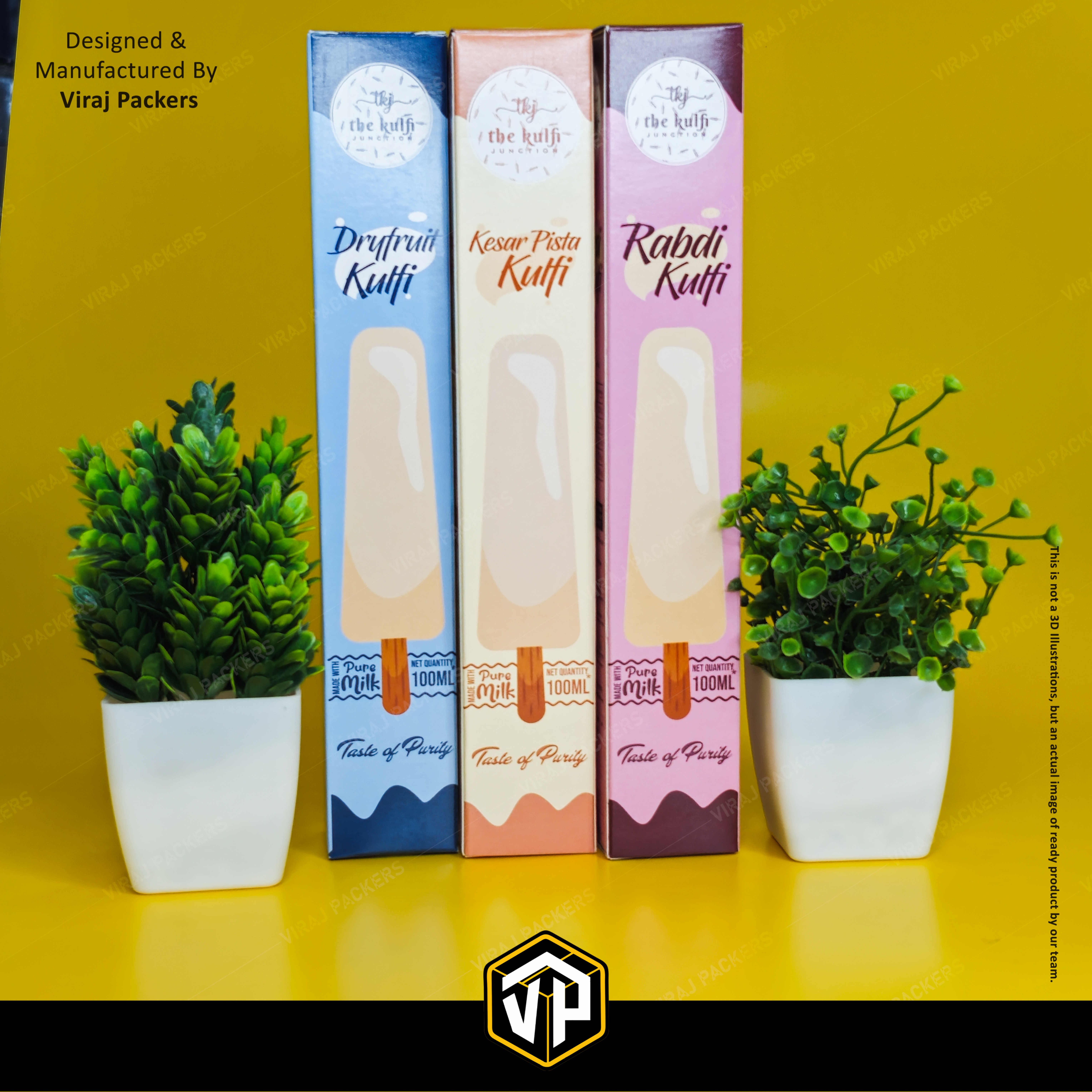 Customize Kulfi Boxes - Finishing: Glossy Lamination