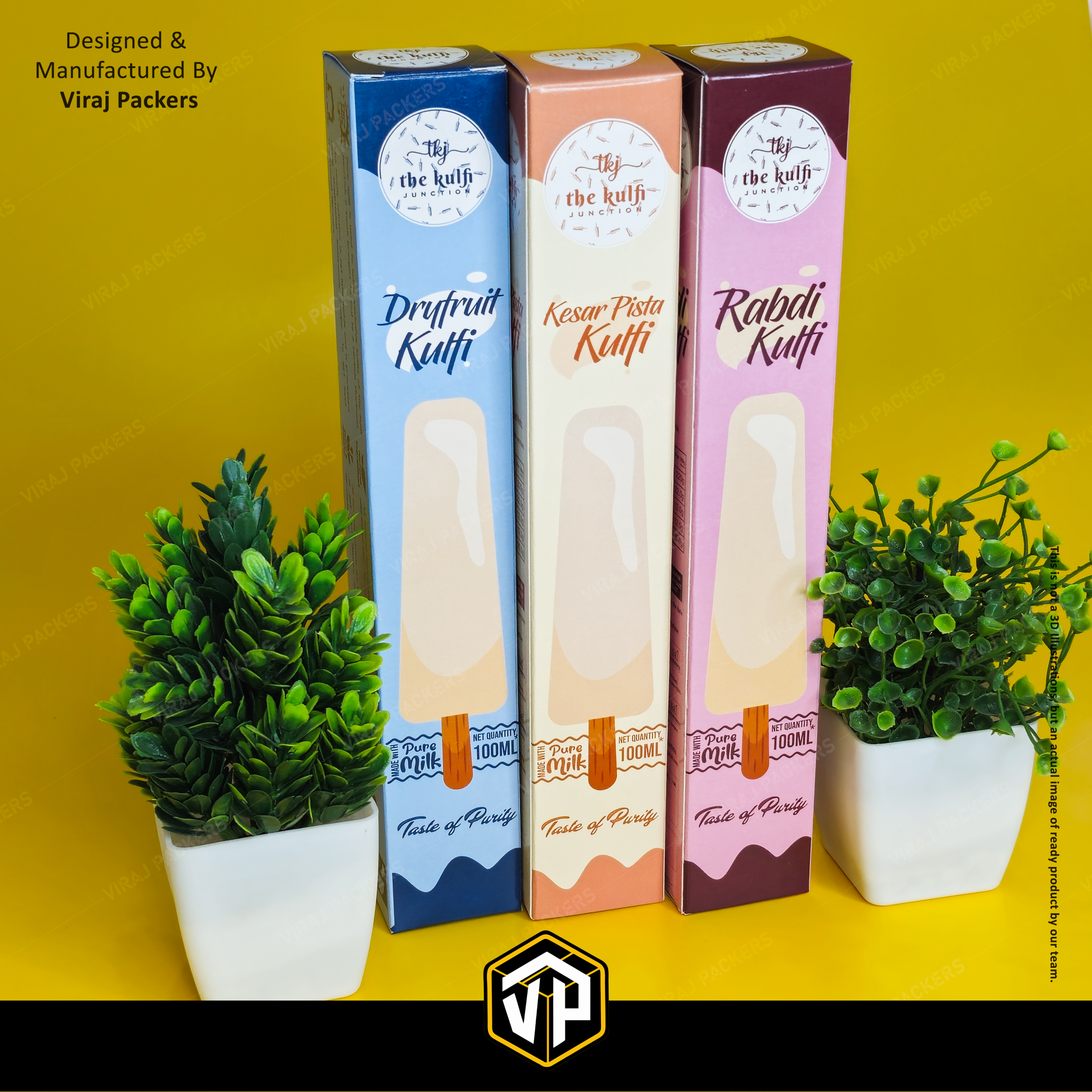 Customize Kulfi Boxes - Finishing: Glossy Lamination