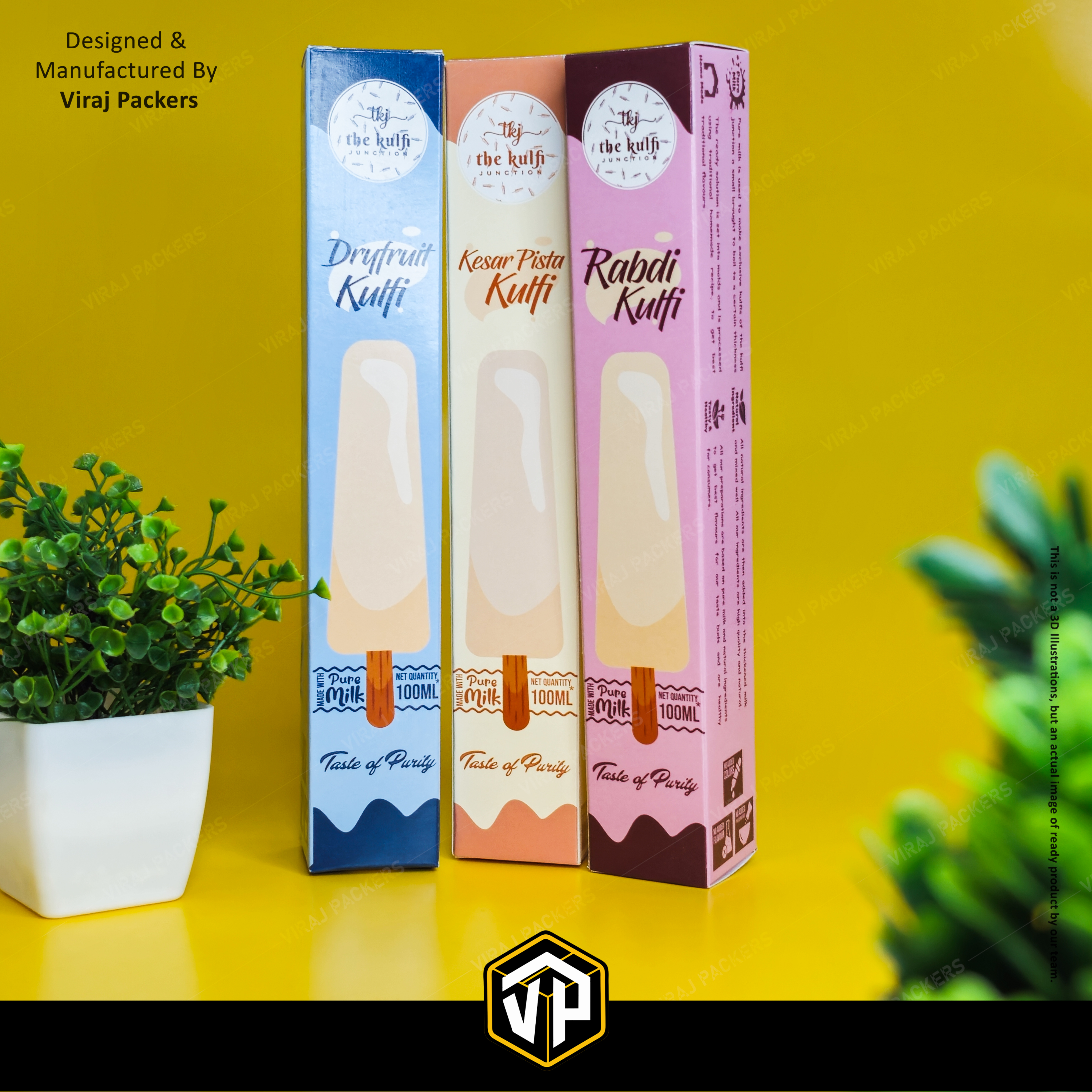Customize Kulfi Boxes - Finishing: Glossy Lamination