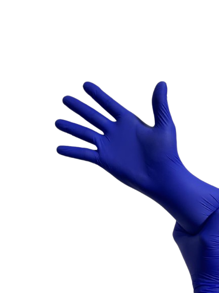 Nitrile Cobalt Blue Powder-Free Gloves - Nitrile Material, Sterilized, Medical Grade, Disposable | Ideal for Healthcare, Pharma, Food and Janitorial Use