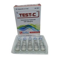Test-c Testosterone Cypionate Usp 250mg/ml - 100% Purity, For Adult Use, Injection Form, Packaging Size 1x10 Vials | Treatment For Low Testosterone In Men