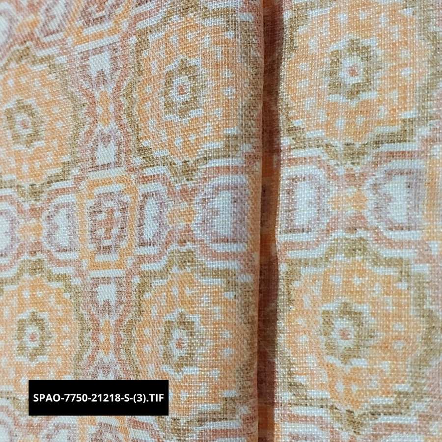 Floral Digital Print Linen Touch Fabric