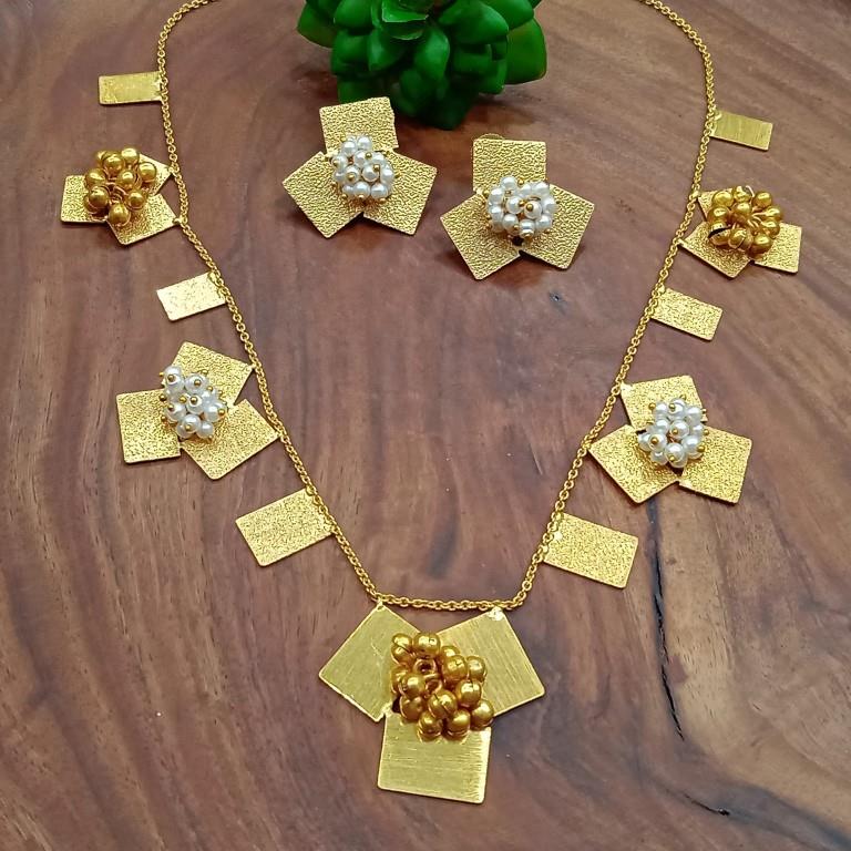  Brass Handmade Necklace Set