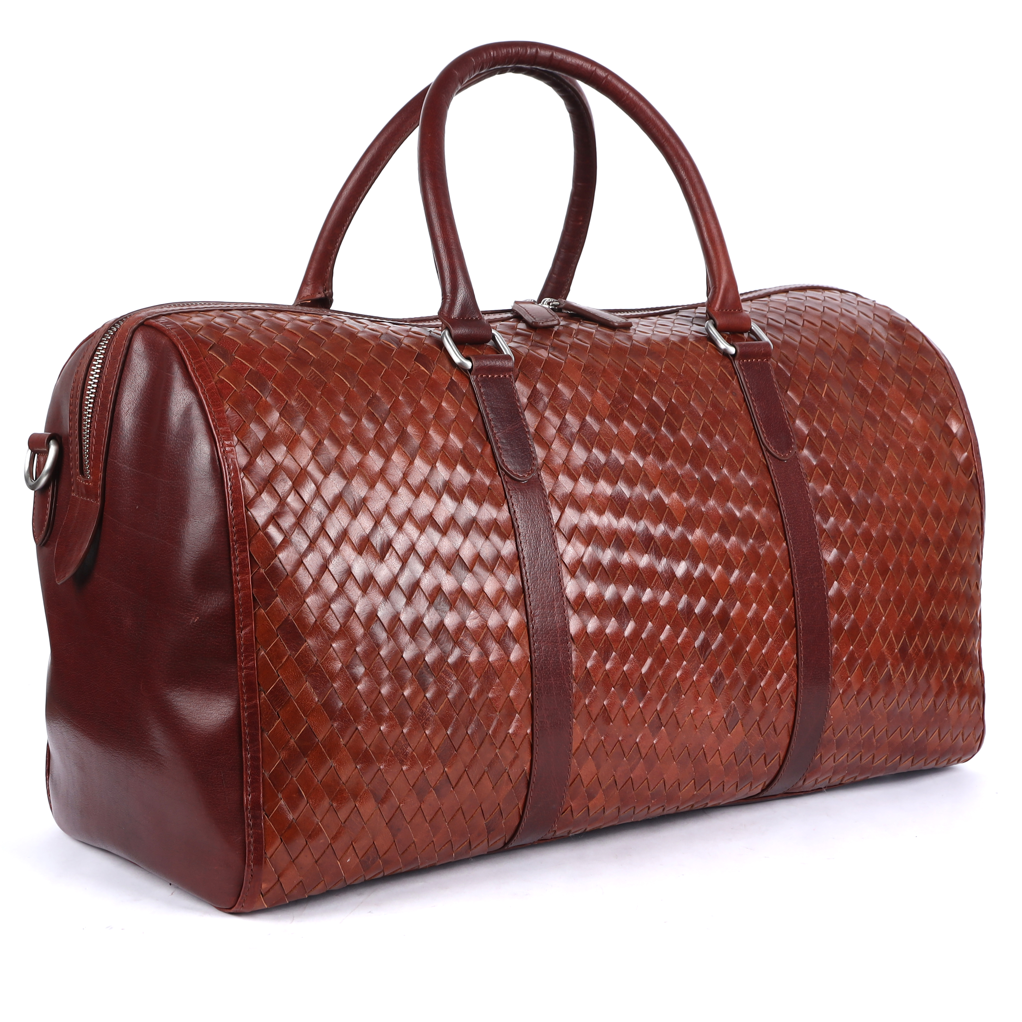 Artisan Weave Duffle - Color: Red