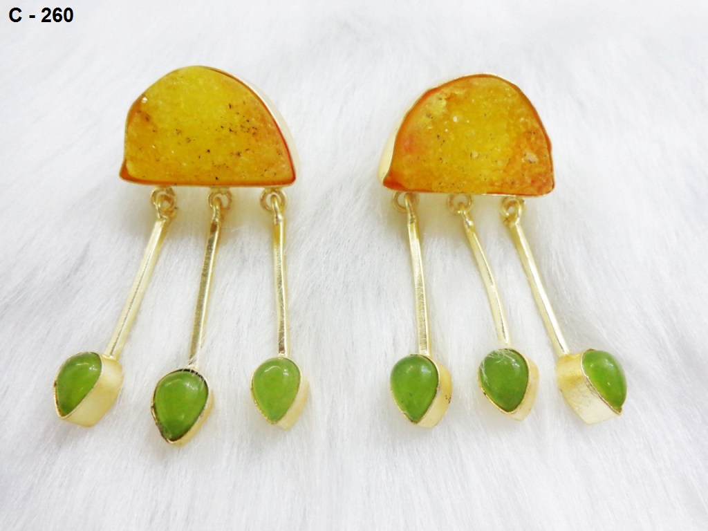 Handmade Earring Set - High-quality Cz Jewelry | Exquisite Design For All Occasions, Unisex Appeal, Internationally Sourced