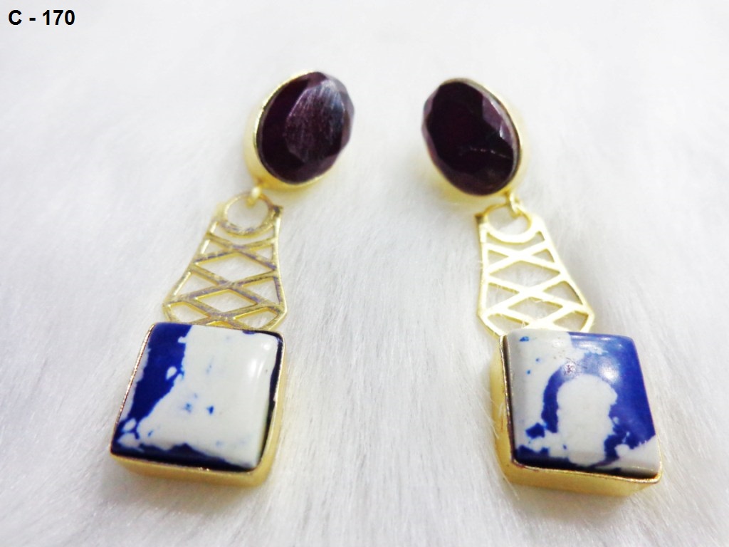 Handmade Earring Set - High-quality Cz Jewelry | Exquisite Design For All Occasions, Unisex Appeal, Internationally Sourced