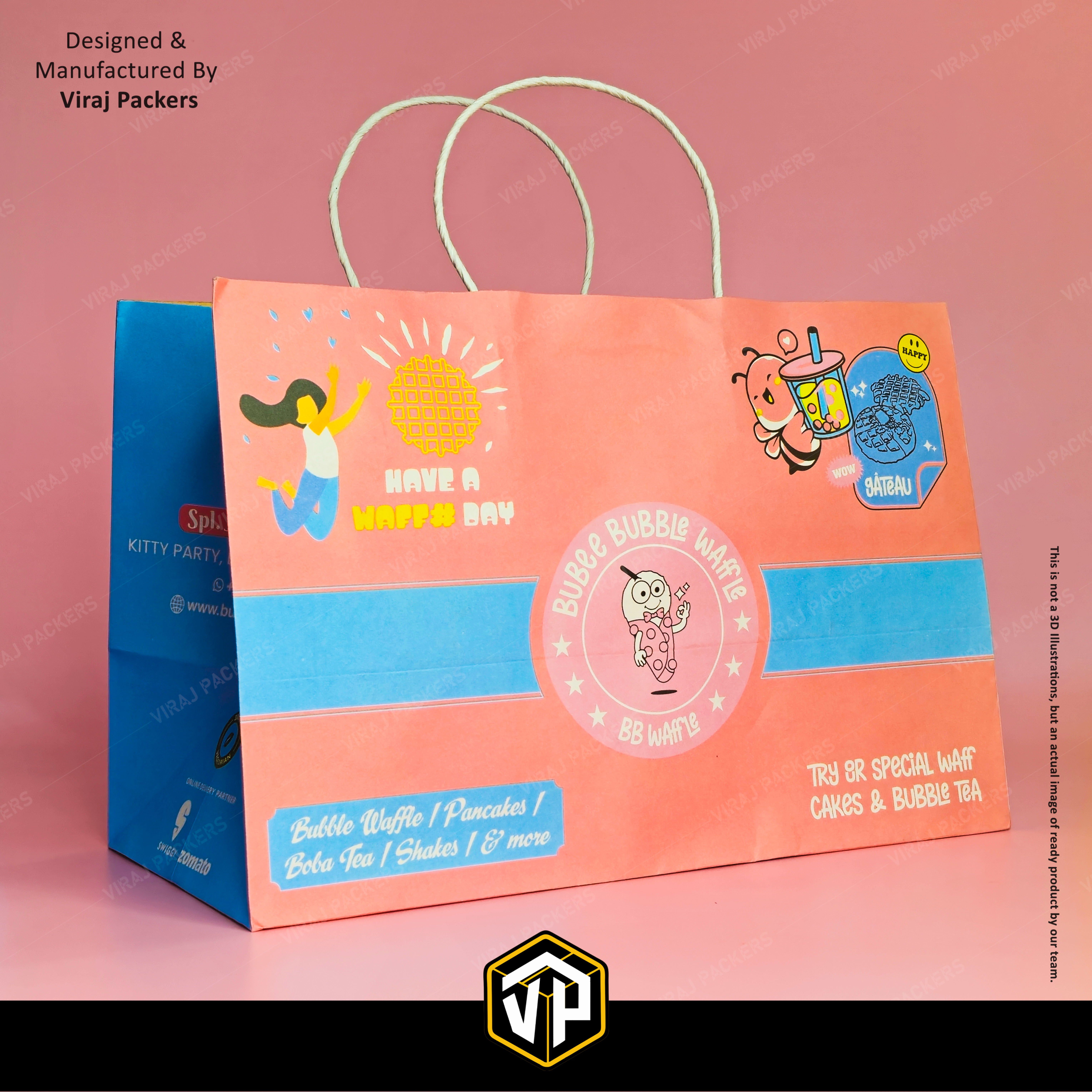 Customize Paper Carry Bag - Finishing: Glossy Lamination