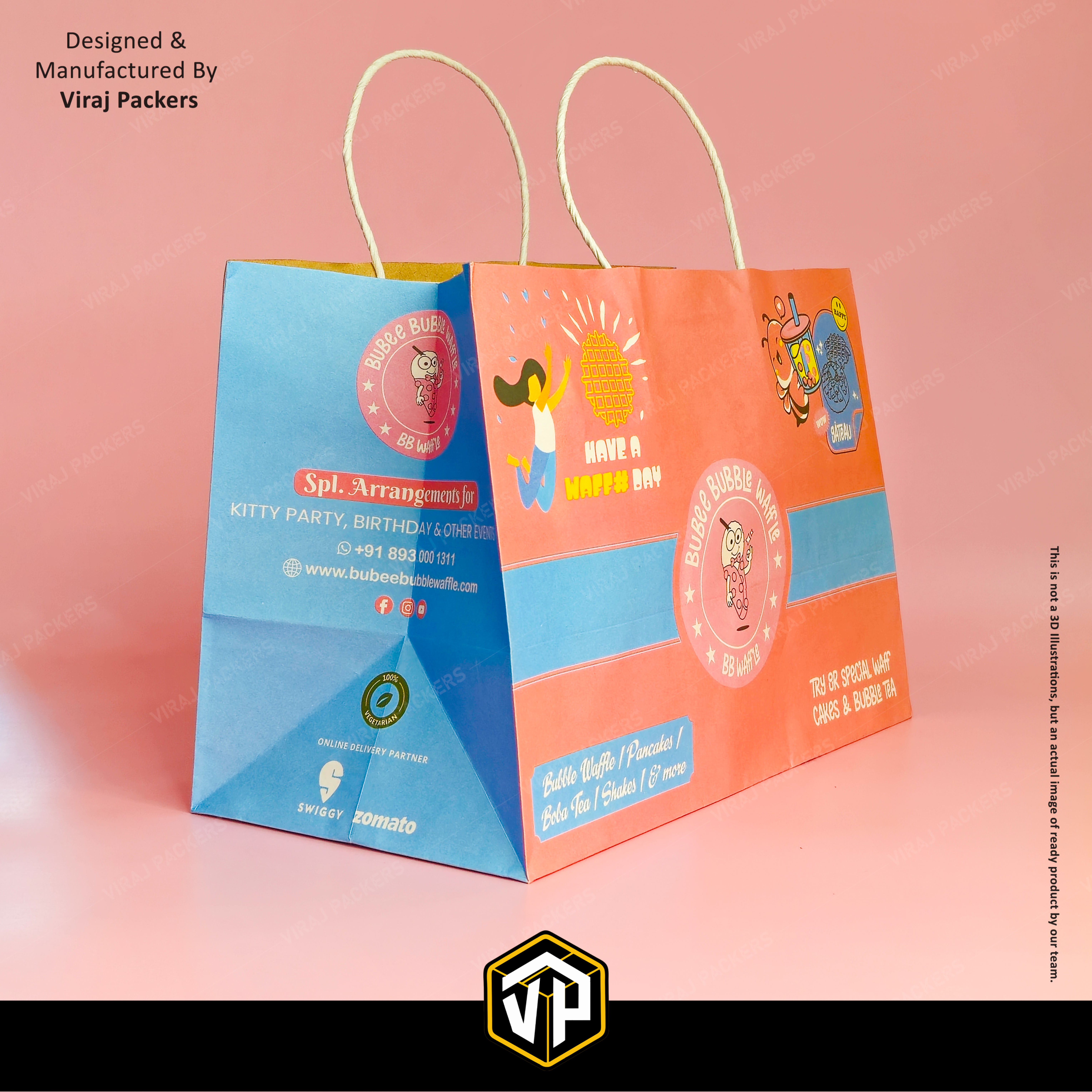 Customize Paper Carry Bag - Finishing: Glossy Lamination