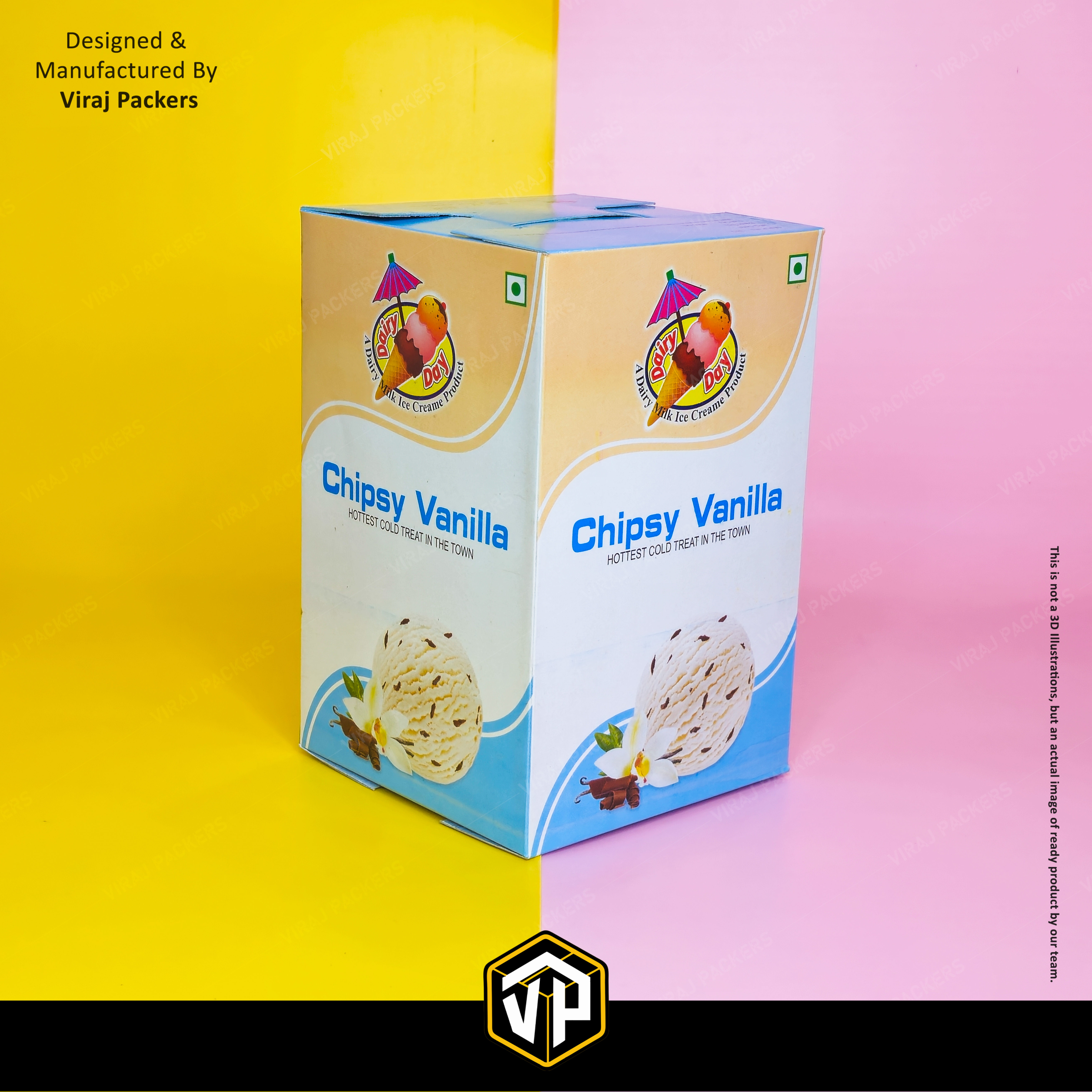 Ice Cream Boxes - Finishing: Glossy Lamination