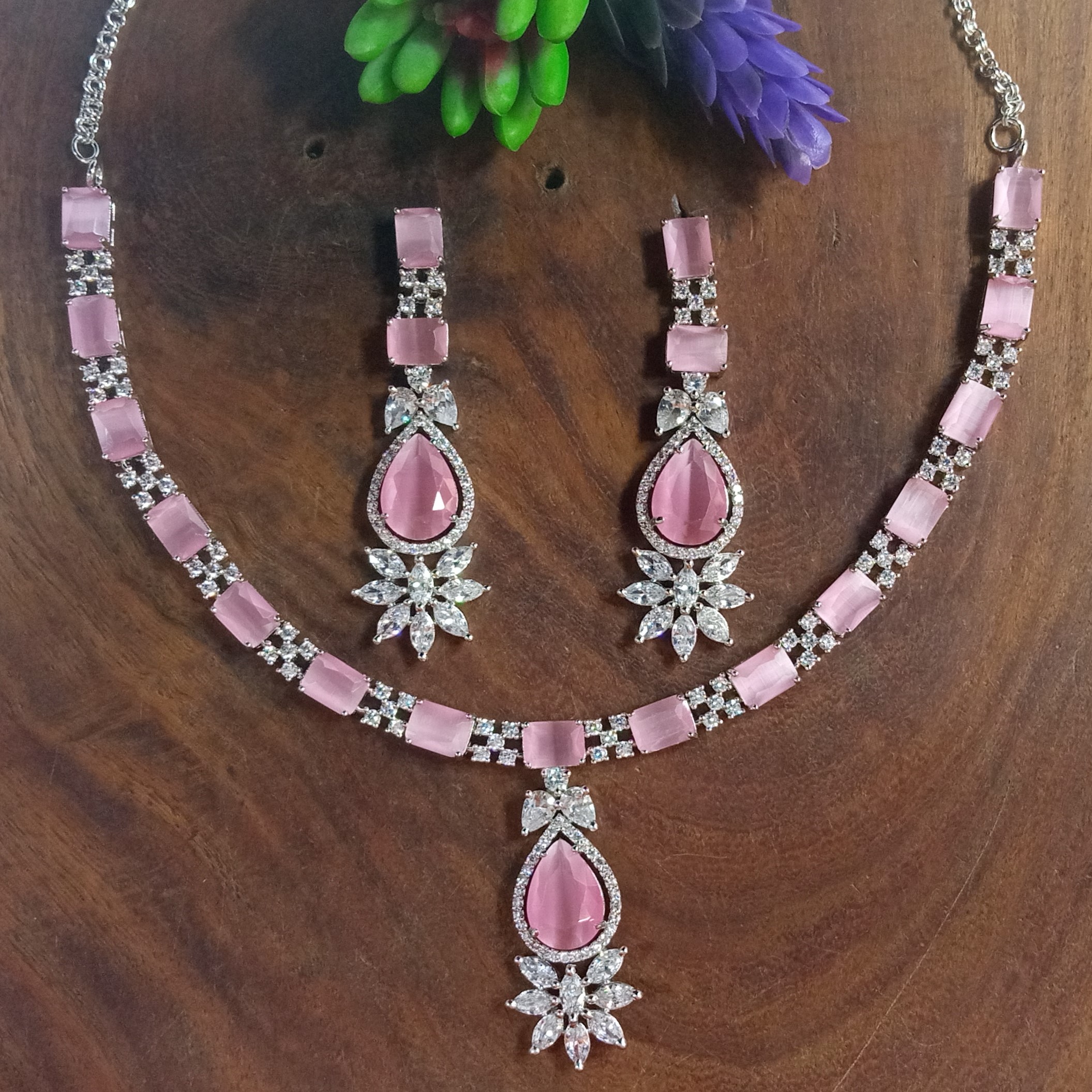 Cubic Zirconia Necklace Set - High Quality Guaranteed Fashion Jewelry | Elegant Diamond Cut & Flawless Enhancements For Stunning Appeal